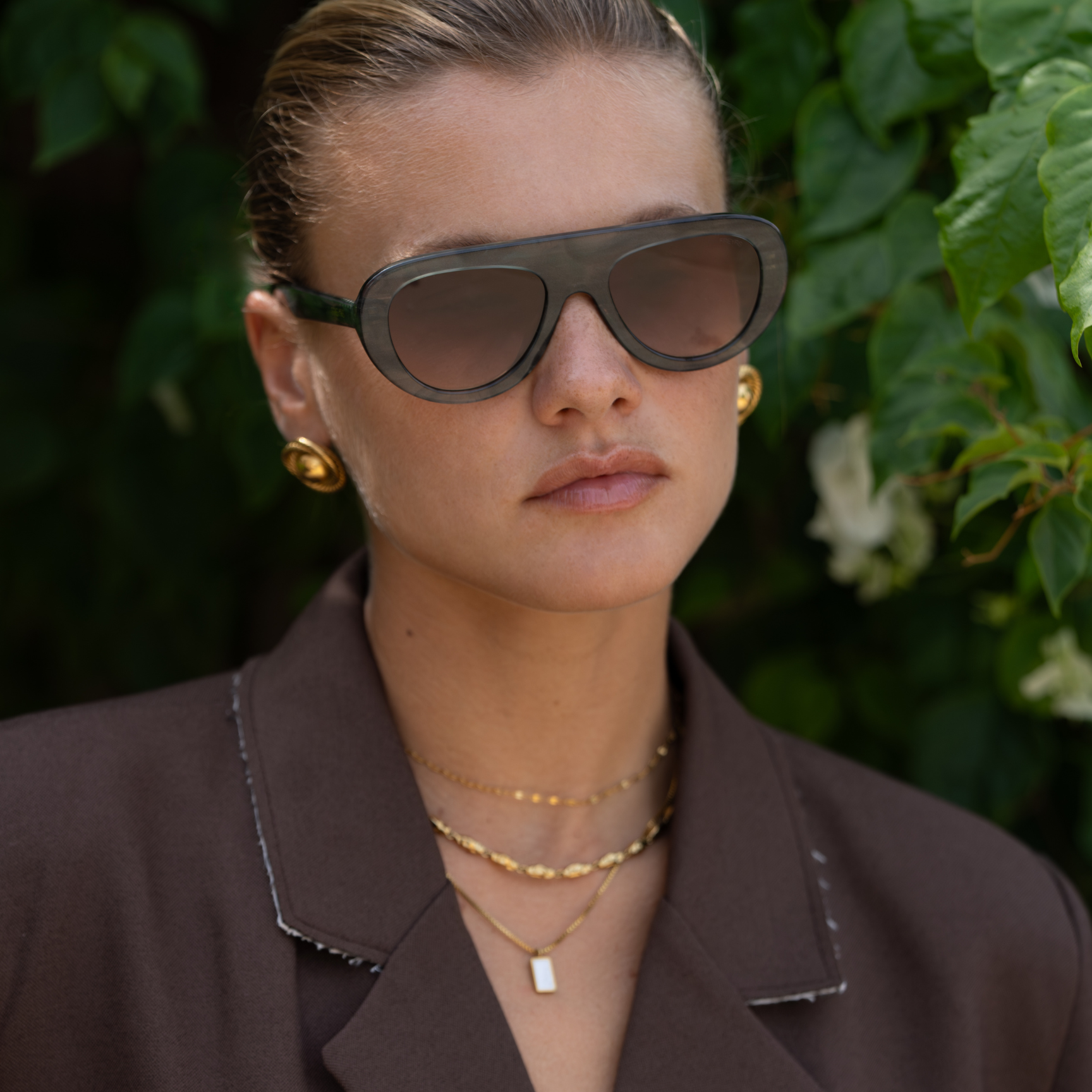Jetsetter Acetate Unisex Aviator Sunglasses
