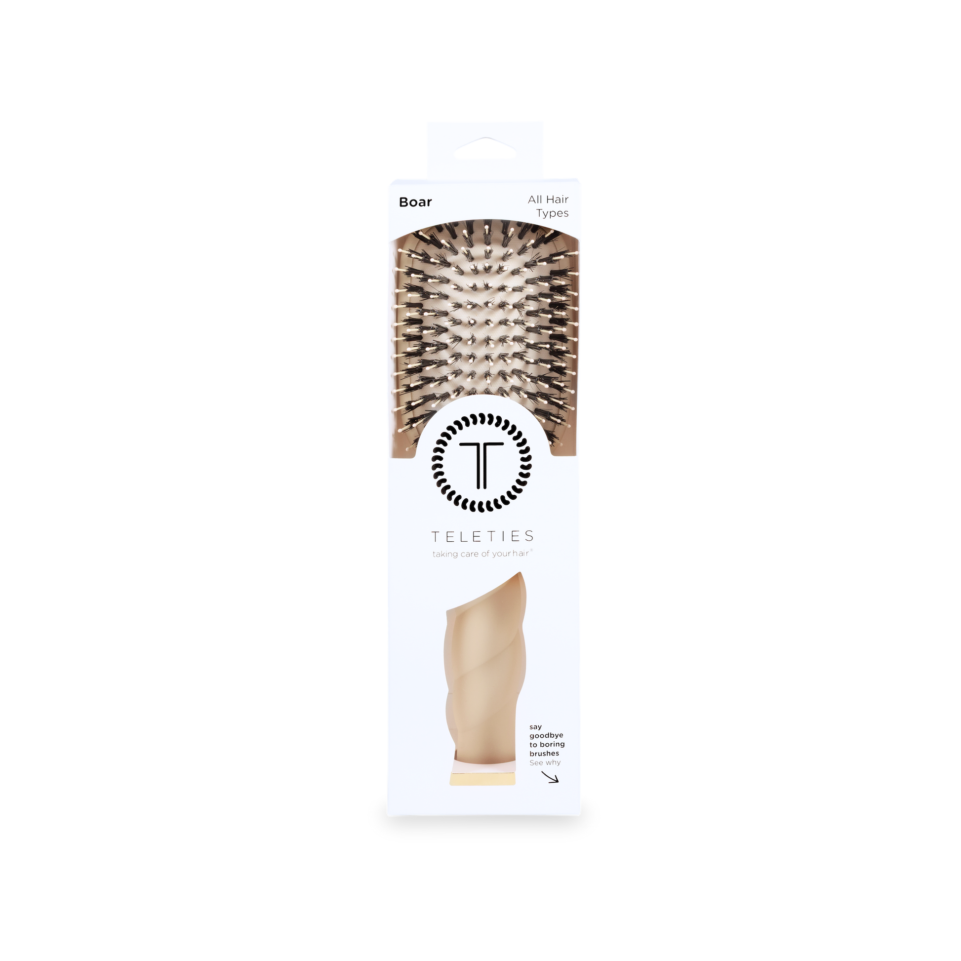 Boar Bristle Hair Brush | Tan