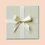 Sage Stripe Gift Wrap - 3 Sheets/Roll