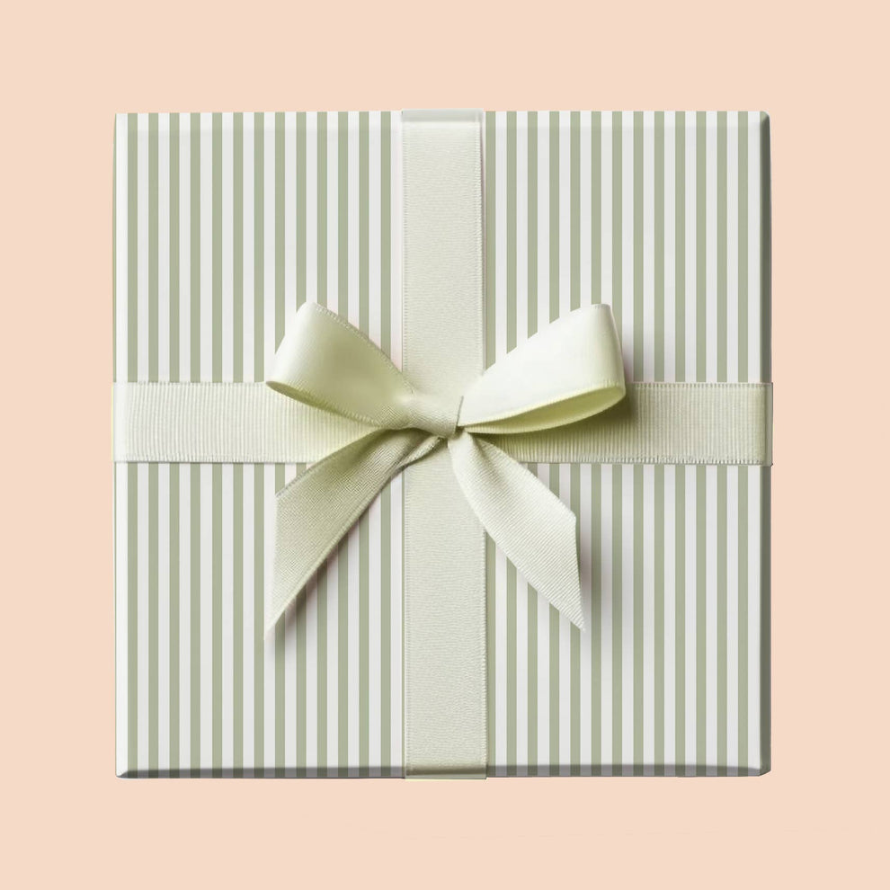 Sage Stripe Gift Wrap - 3 Sheets/Roll – Hjanejewels