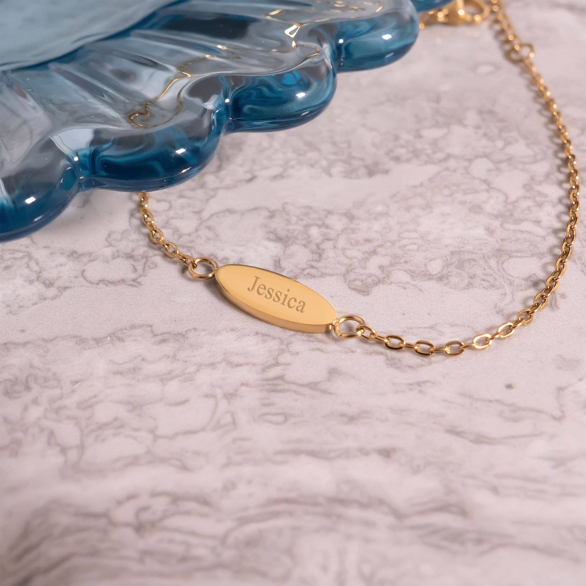 18K Gold PVD Stainless Steel Blank Bracelet