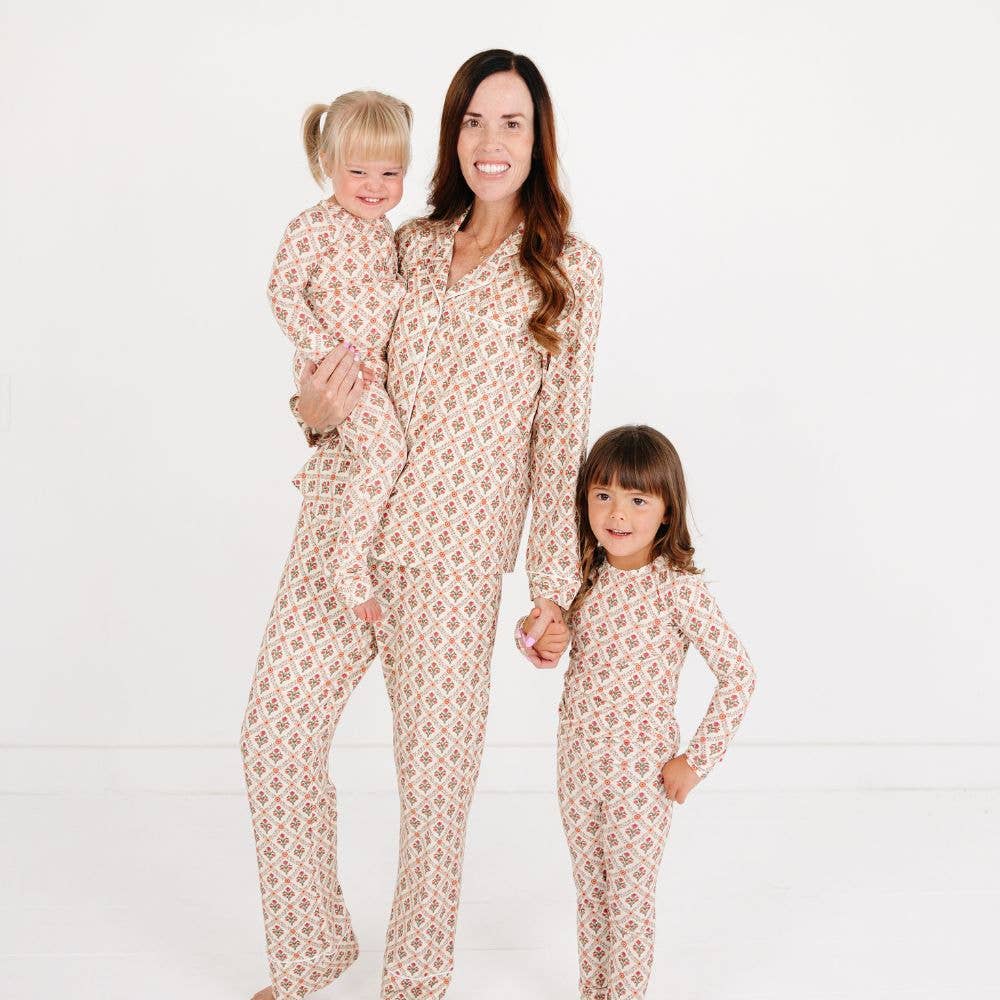Holly Trellis Long Sleeve & Pants Bamboo Women's Pajama Set