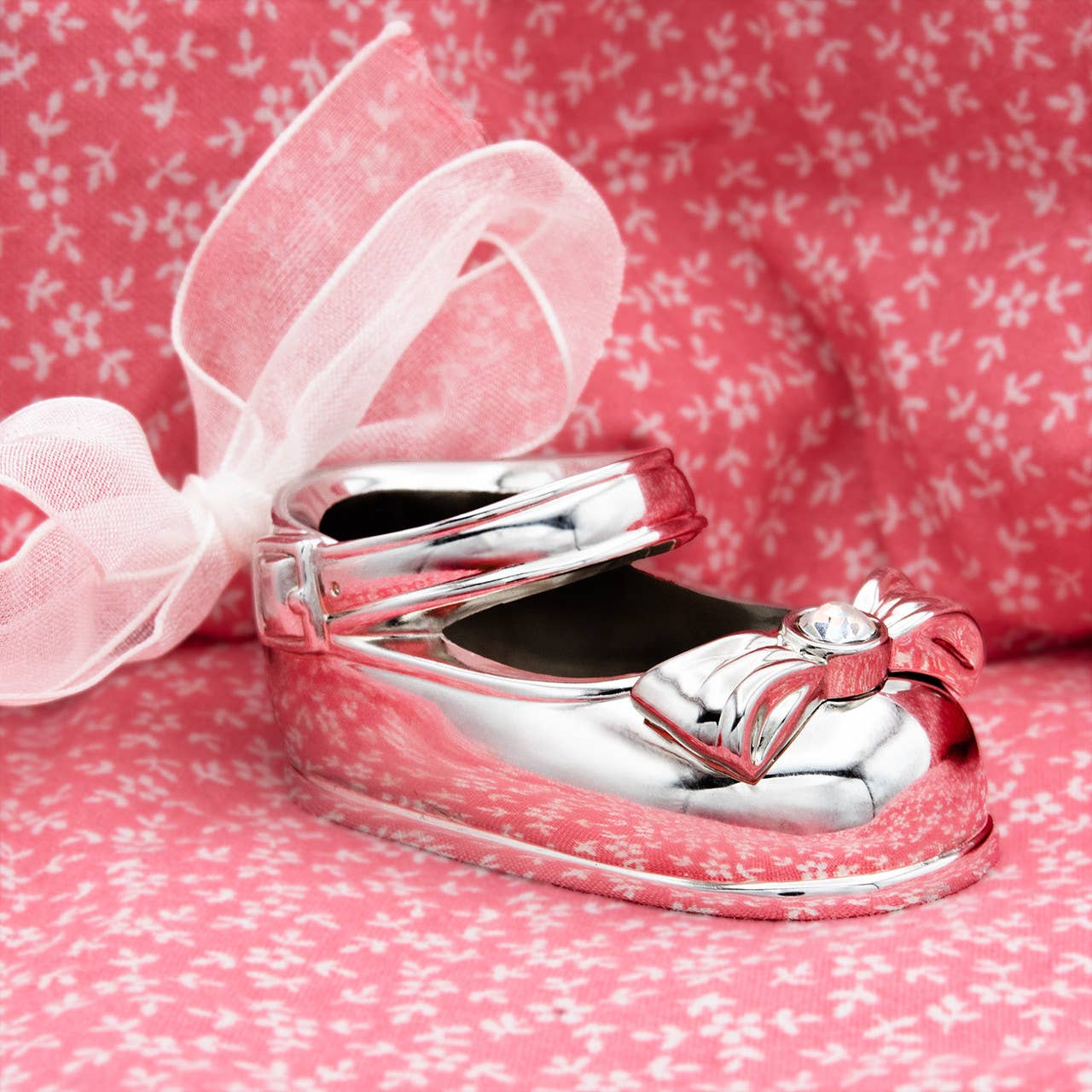 Baby Silver Plate Girl Mary Jane Shoe Room to Engrave