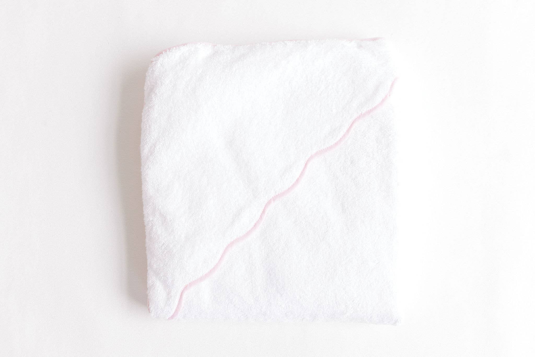 Hooded Towel - Pink Stripe Trim