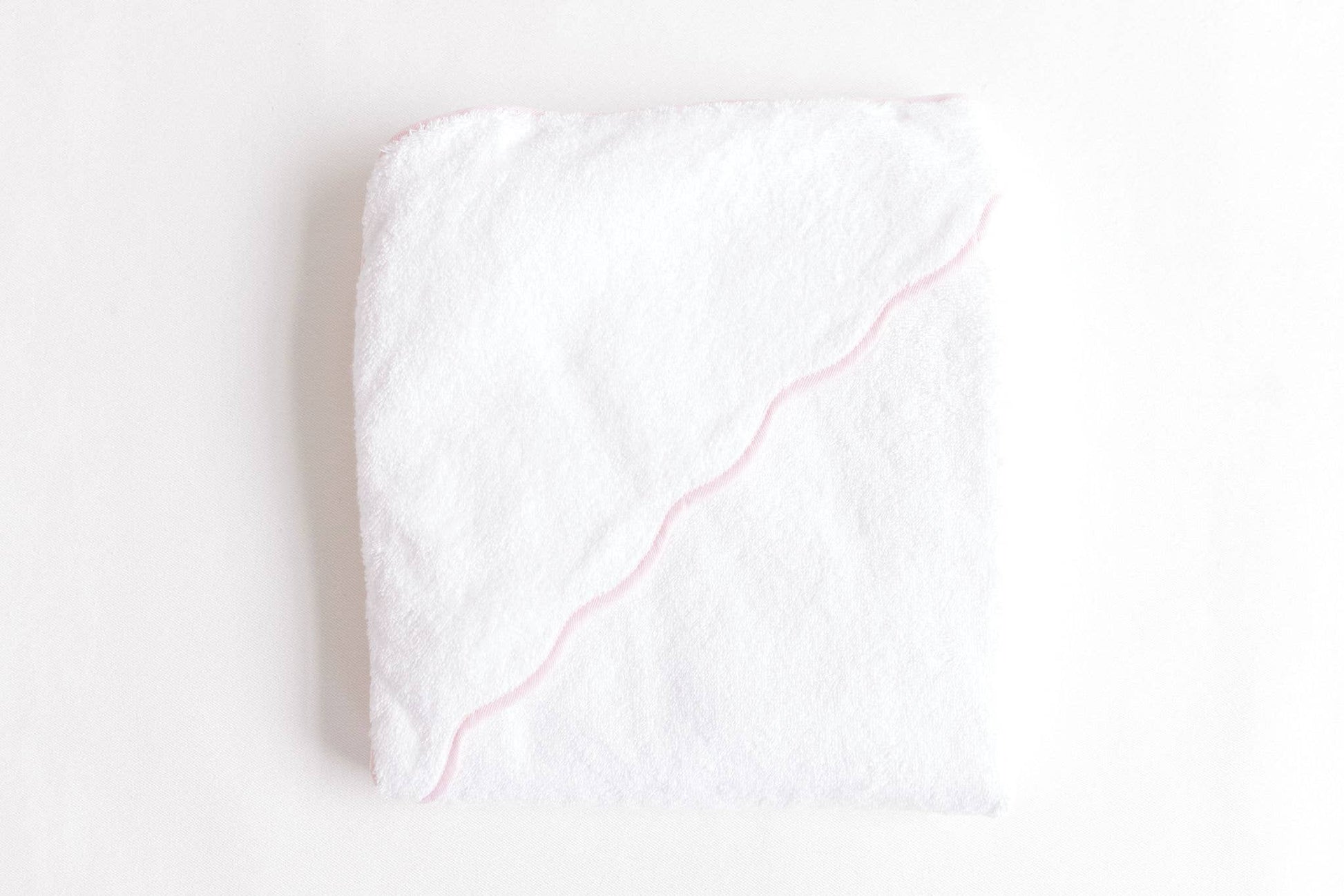 Hooded Towel - Pink Stripe Trim