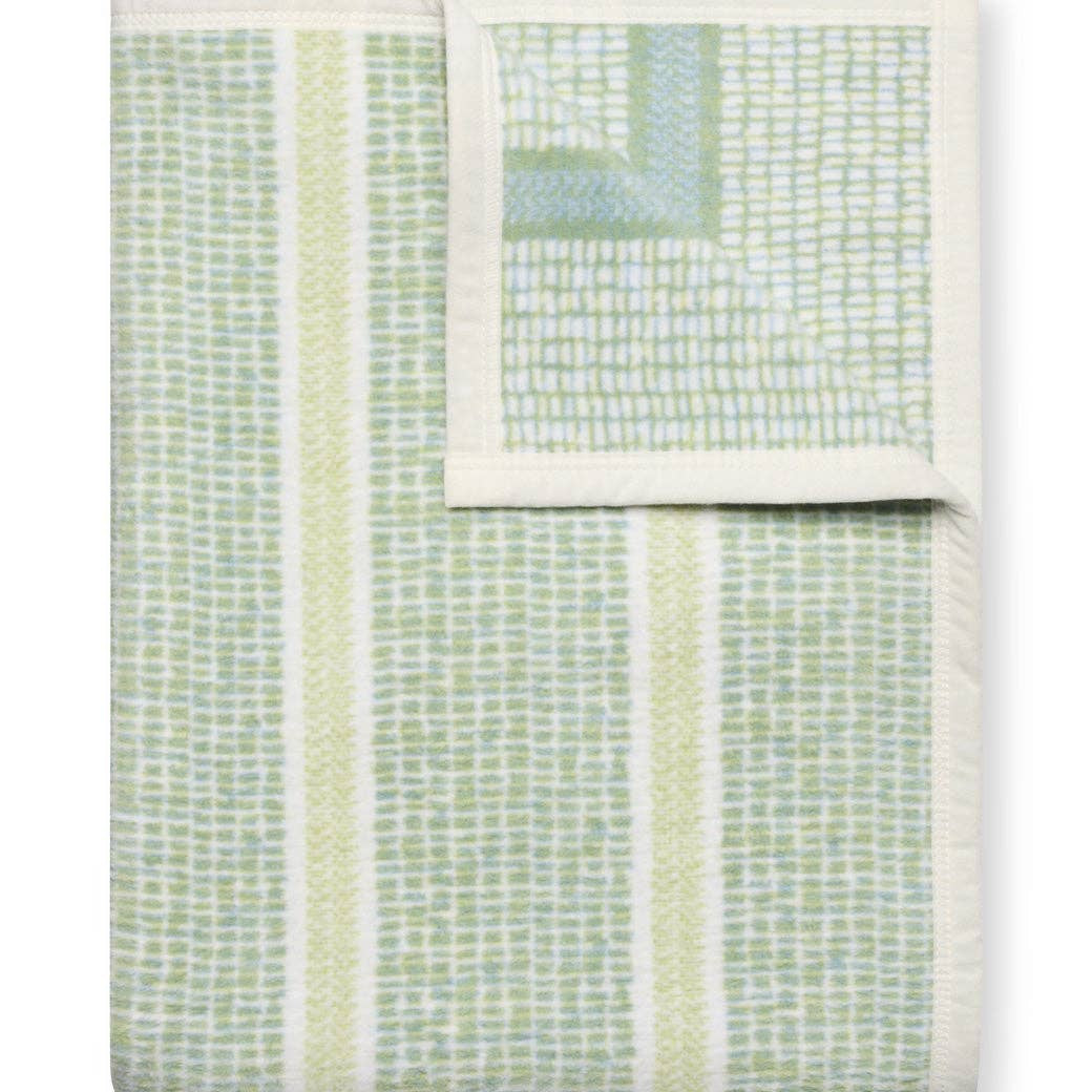 Market Stripe Ocean Fog Blanket