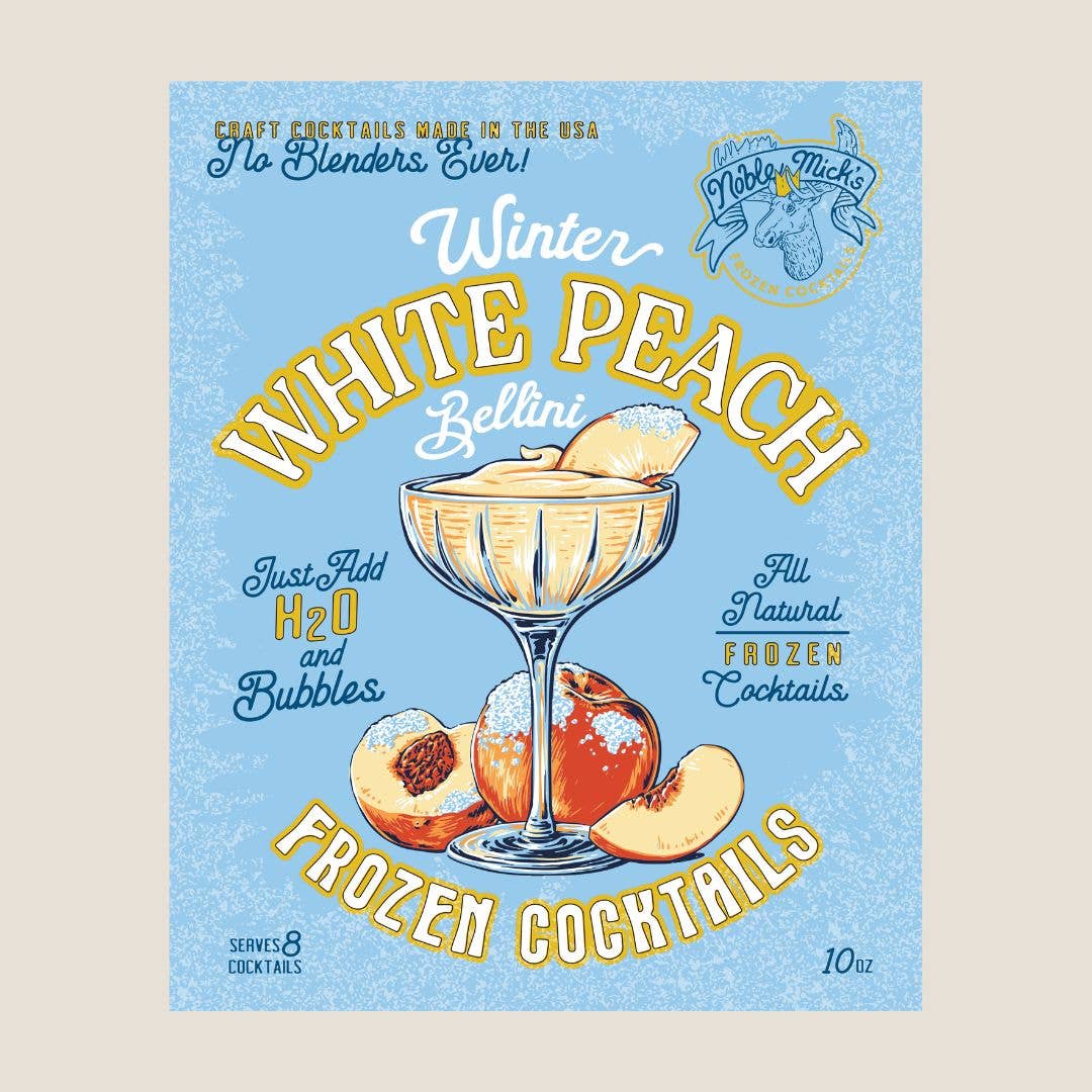 Winter White Peach Bellini Frozen Cocktail