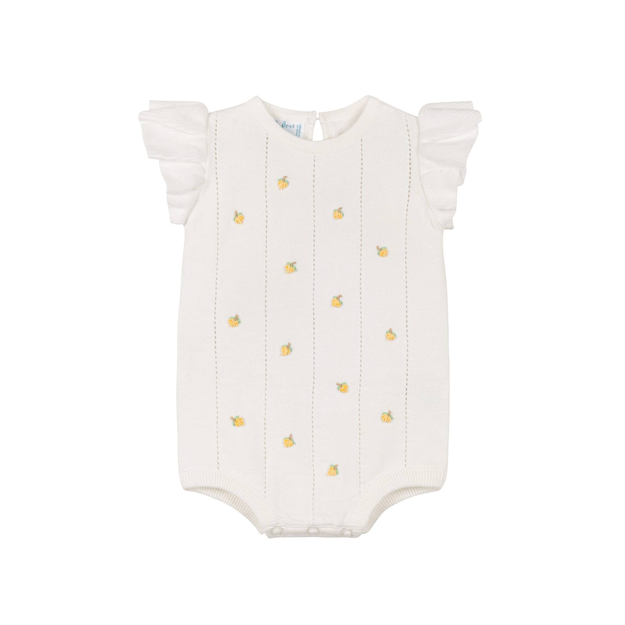Girls Lemon Knit Romper