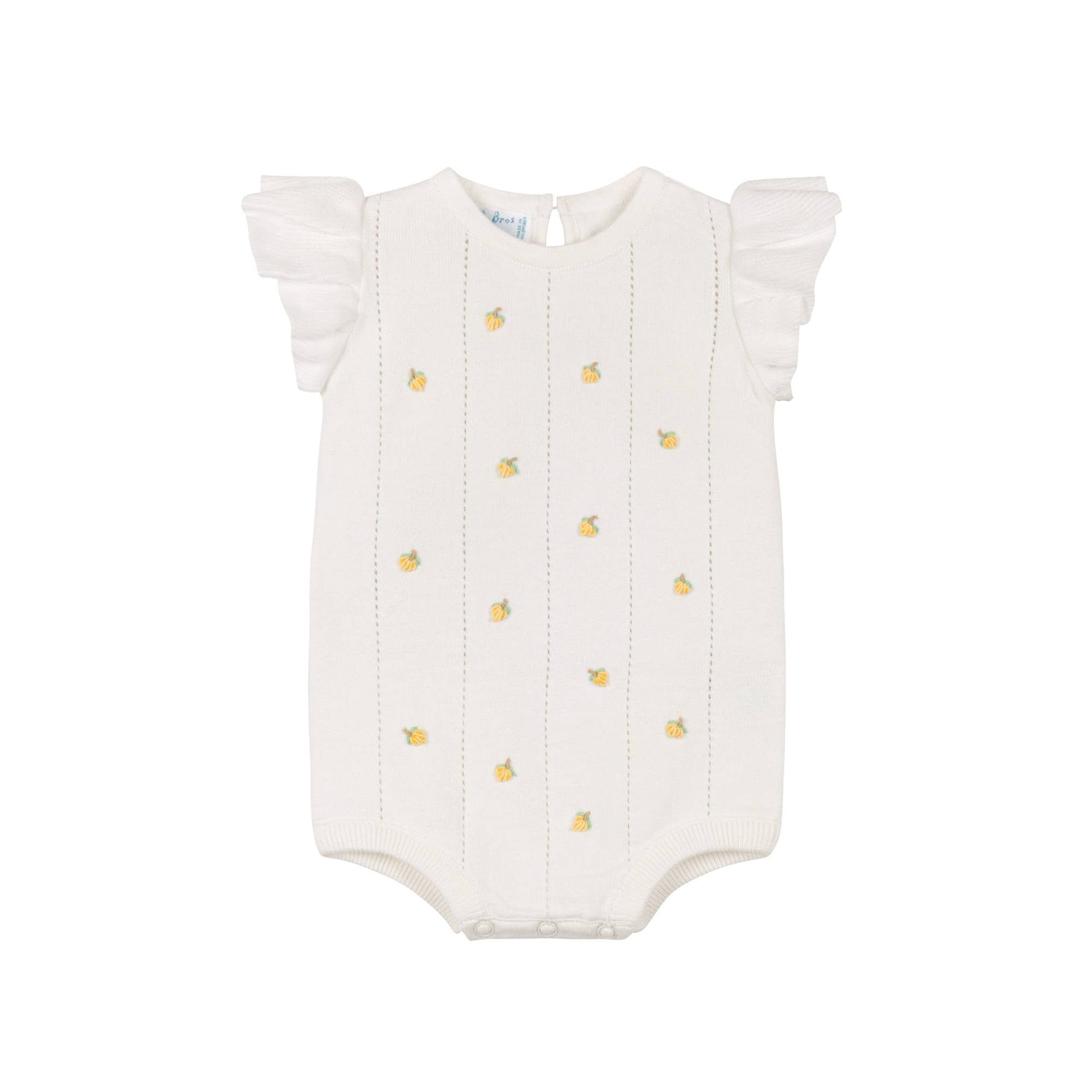 Girls Lemon Knit Romper