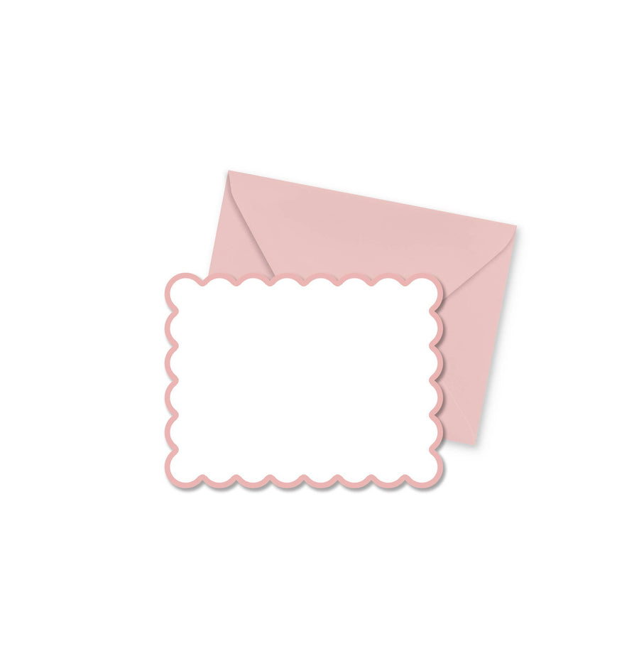 Scallop Pink Notecards | Set of 8