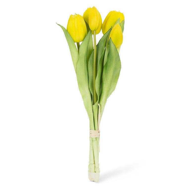 Lifelike 5 Stem Tulip Bunch-12"H