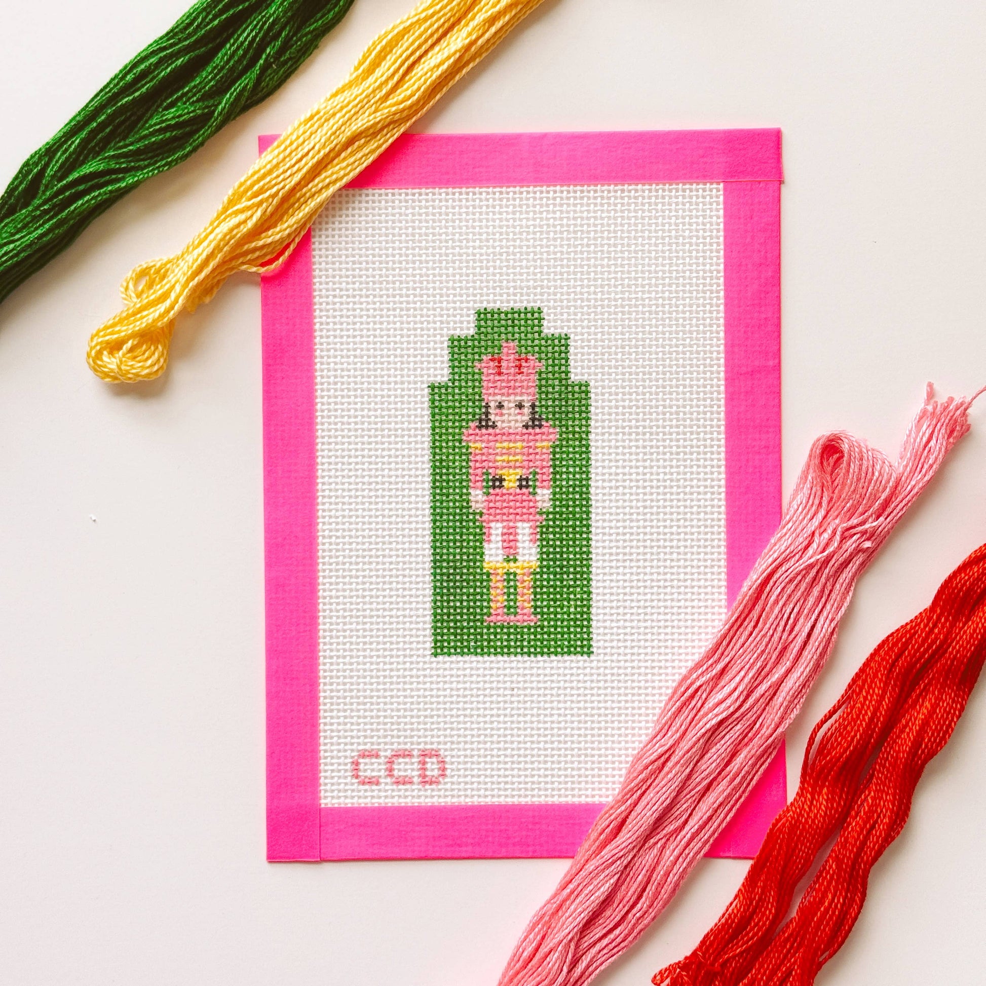 Hand Painted Nutcracker 4” Needlepoint Canvas 13 Mesh