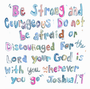 "Joshua 1:9" on paper