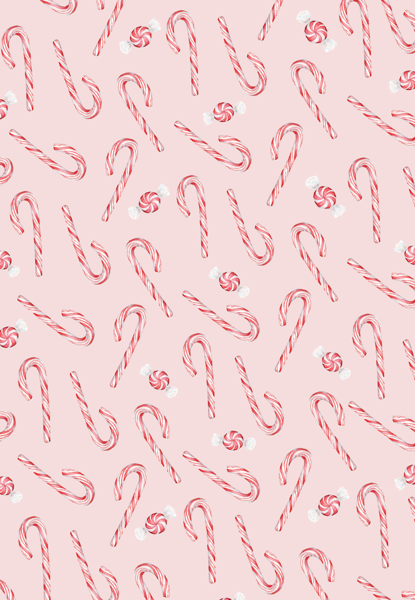 Holiday Candy Cane Gift Wrap - 5 Sheets/Roll