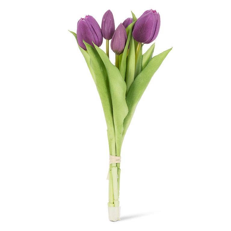 Lifelike 5 Stem Tulip Bunch-12"H