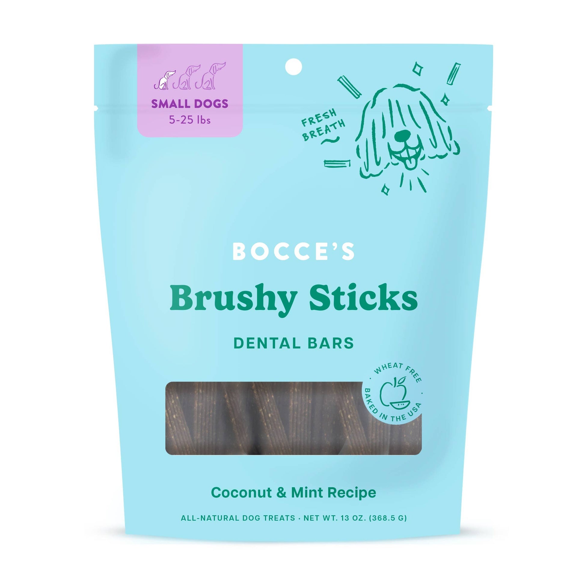 Bocce's Bakery Dailies Brushy Sticks Dog Dental Treats 13oz