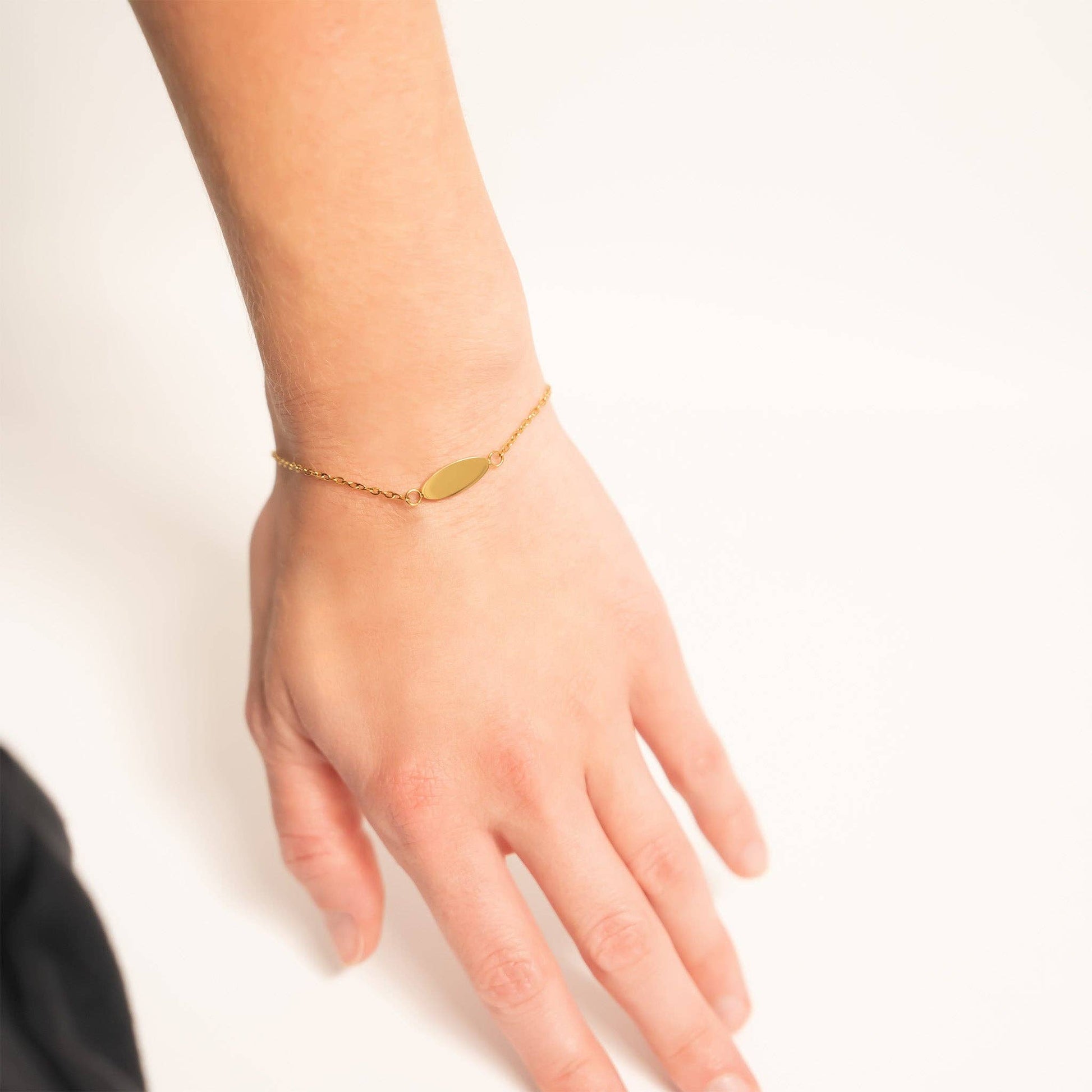 18K Gold PVD Stainless Steel Blank Bracelet