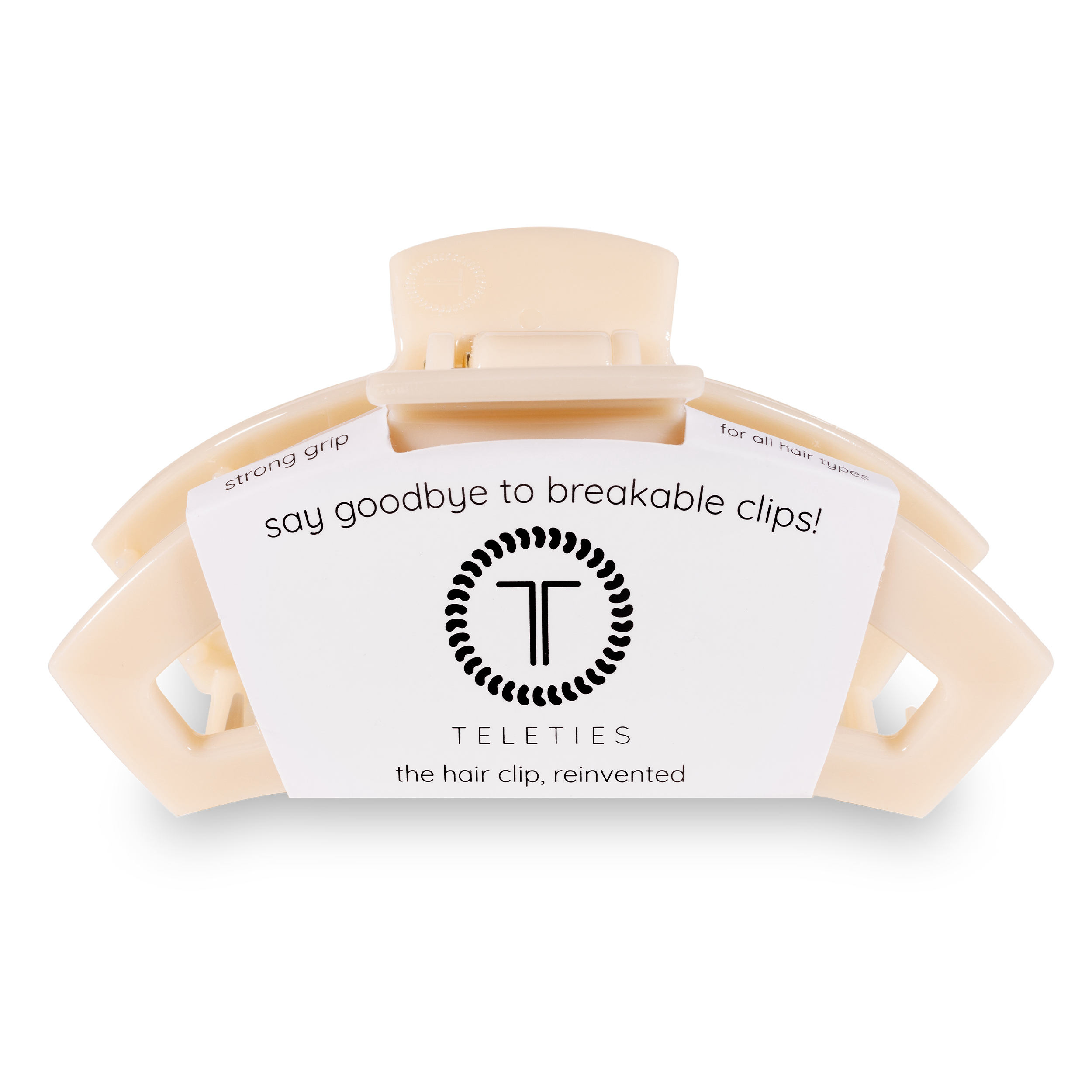 Open Hair Clip | Large | Almond Beige
