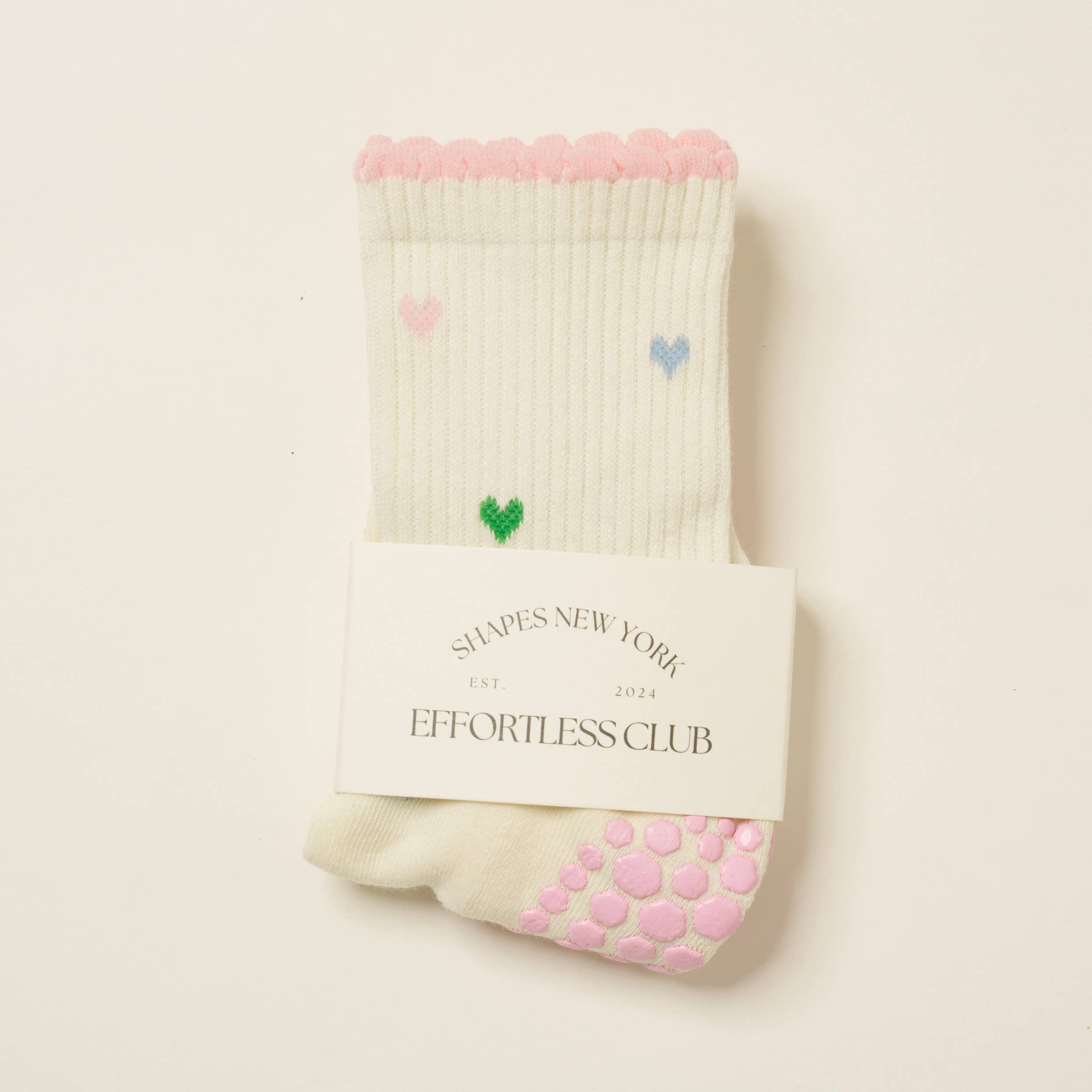 Mini Heart Petal Grip Sock, Pilates Socks