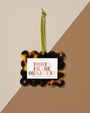 Tortoise Print Mini Frame Ornament
