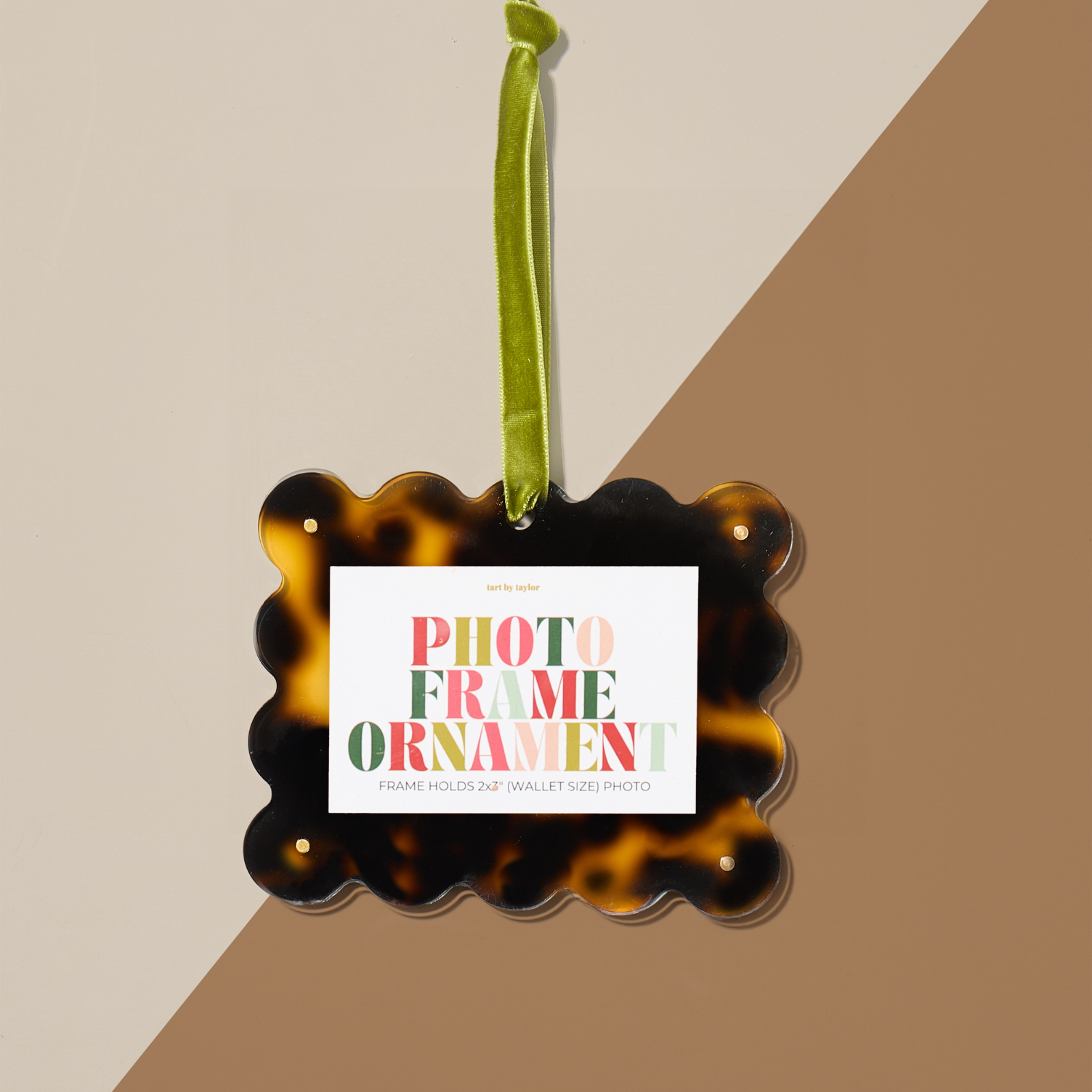 Tortoise Print Mini Frame Ornament