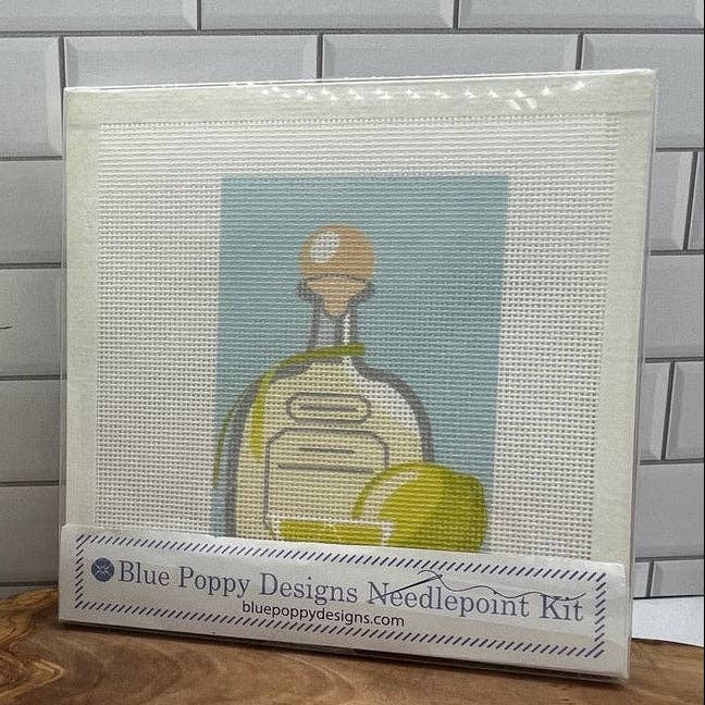 Bottle Needlepoint Design (with limes)