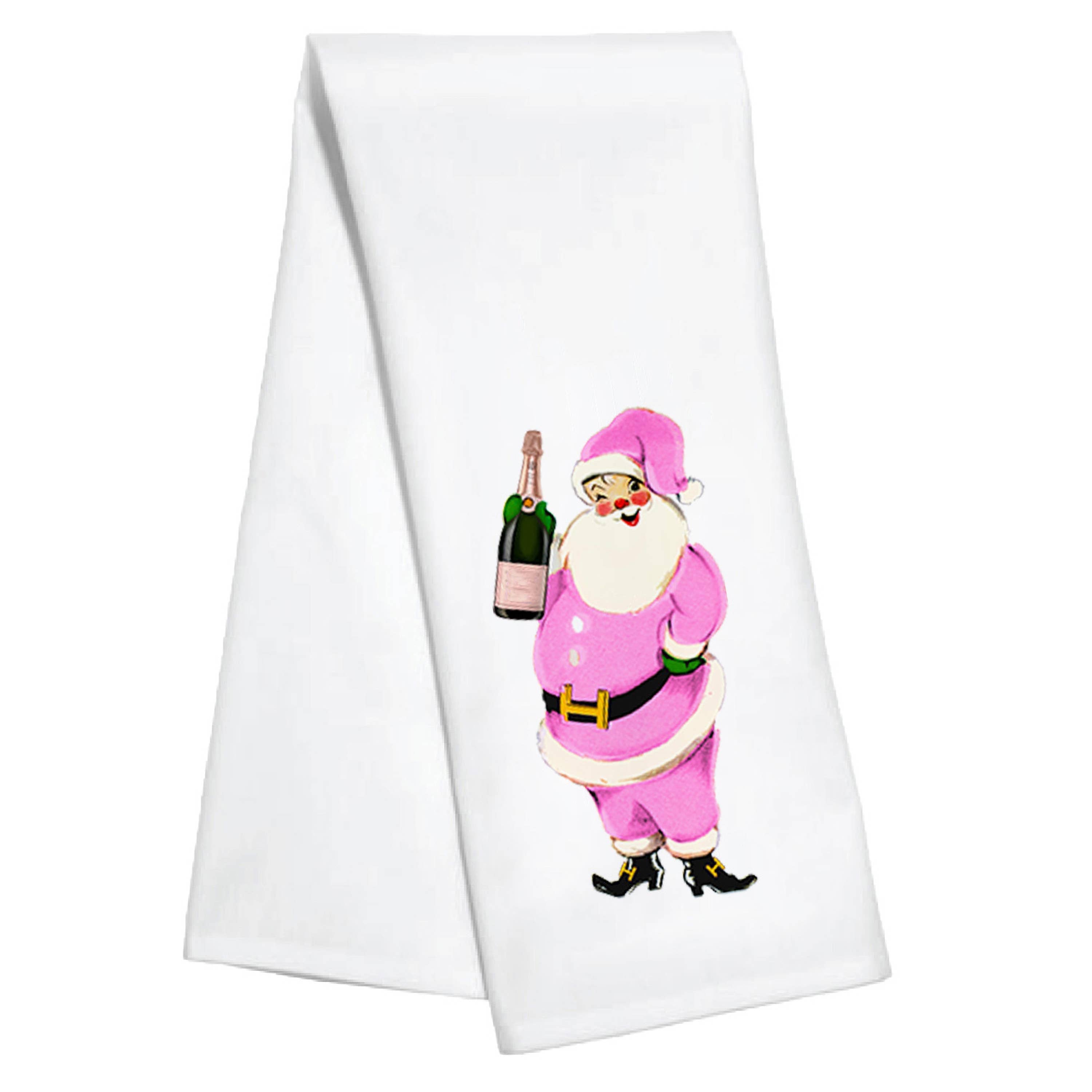 Kitchen Towel - Santa Champagne