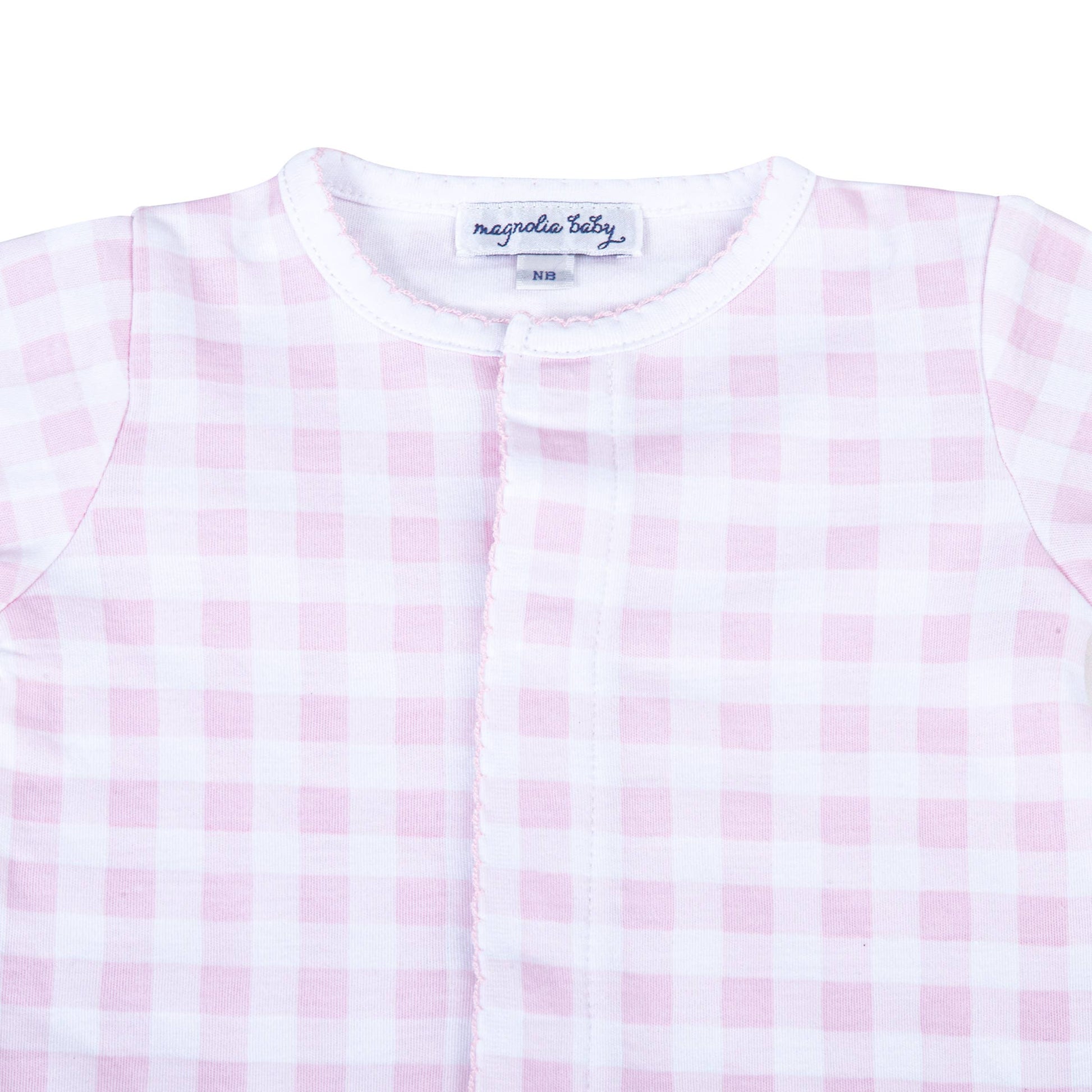 Baby Checks Footie - Pink