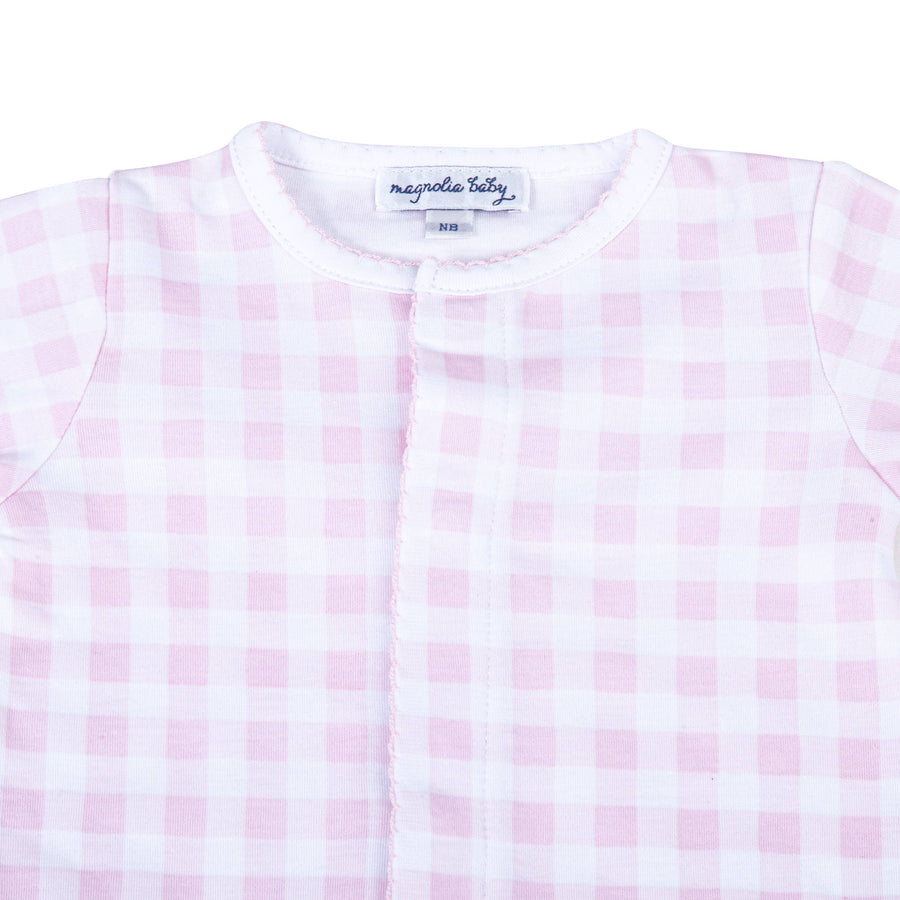 Baby Checks Footie - Pink