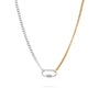 18K Gold Stainless Steel Mixed Metal Carabiner Necklace