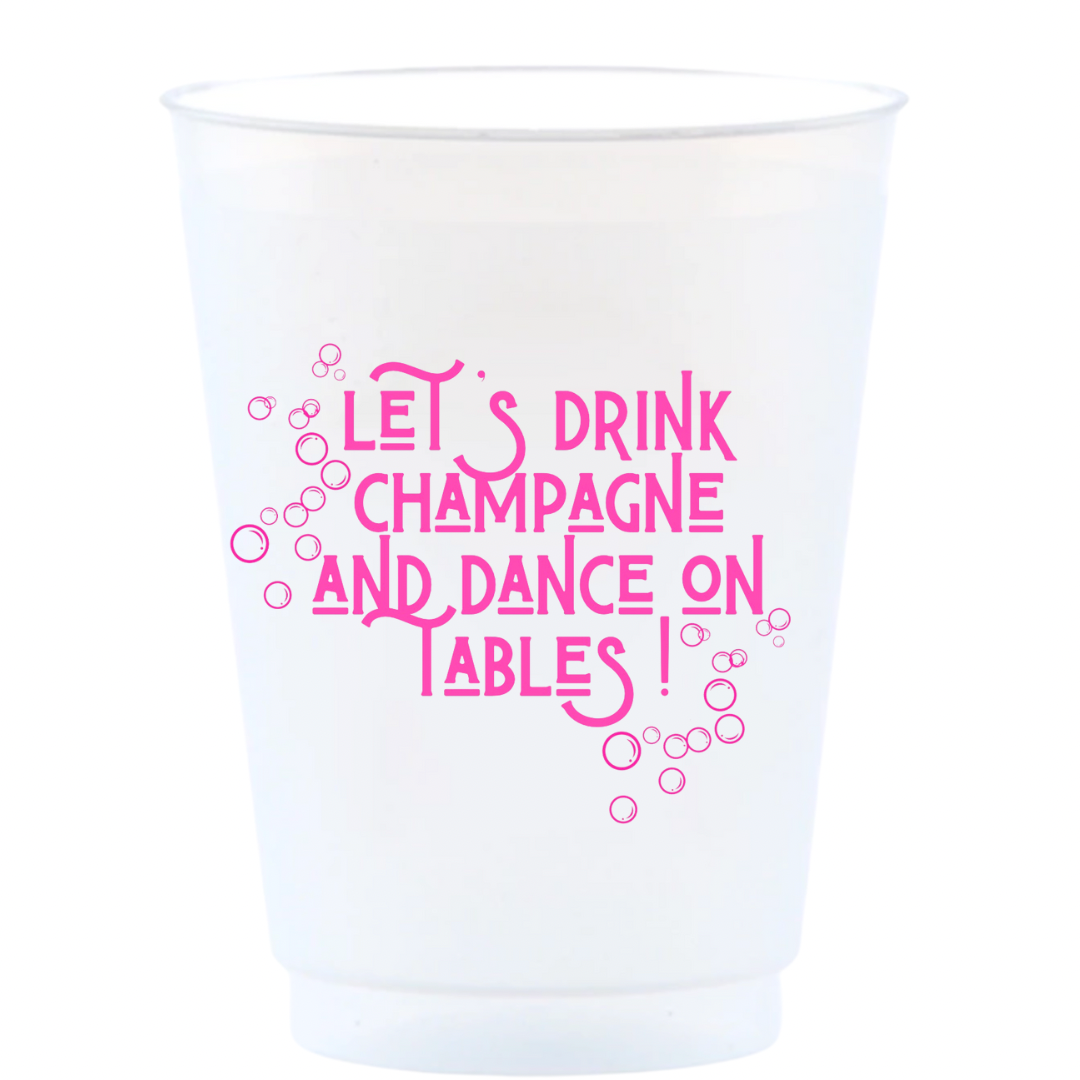 Champagne Theme Reusable Frost Flex Cups