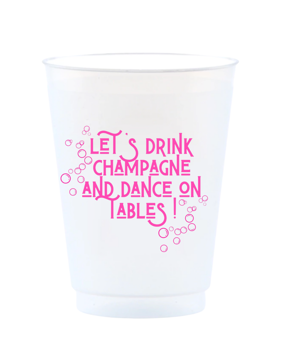 Champagne Theme Reusable Frost Flex Cups
