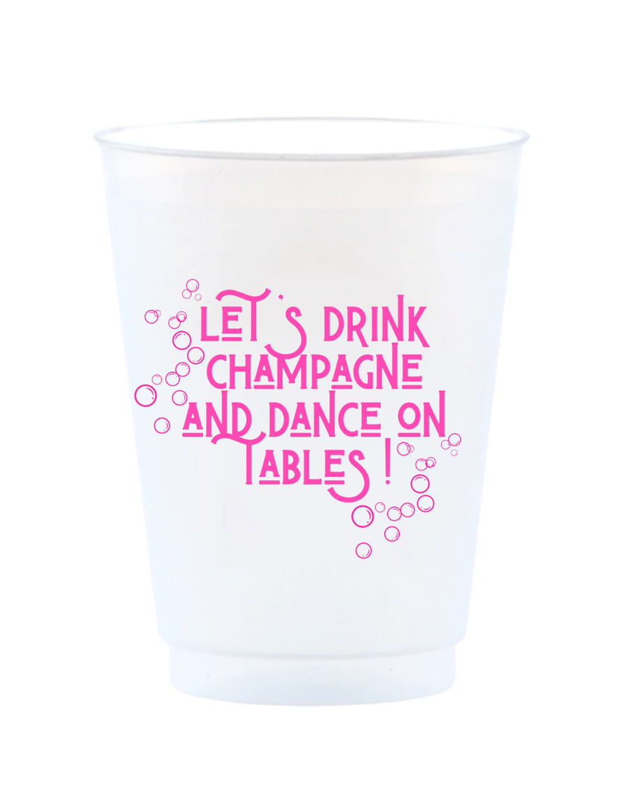Champagne Theme Reusable Frost Flex Cups