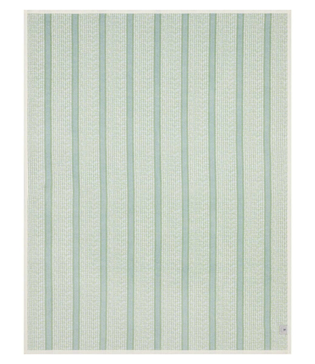 Market Stripe Ocean Fog Blanket