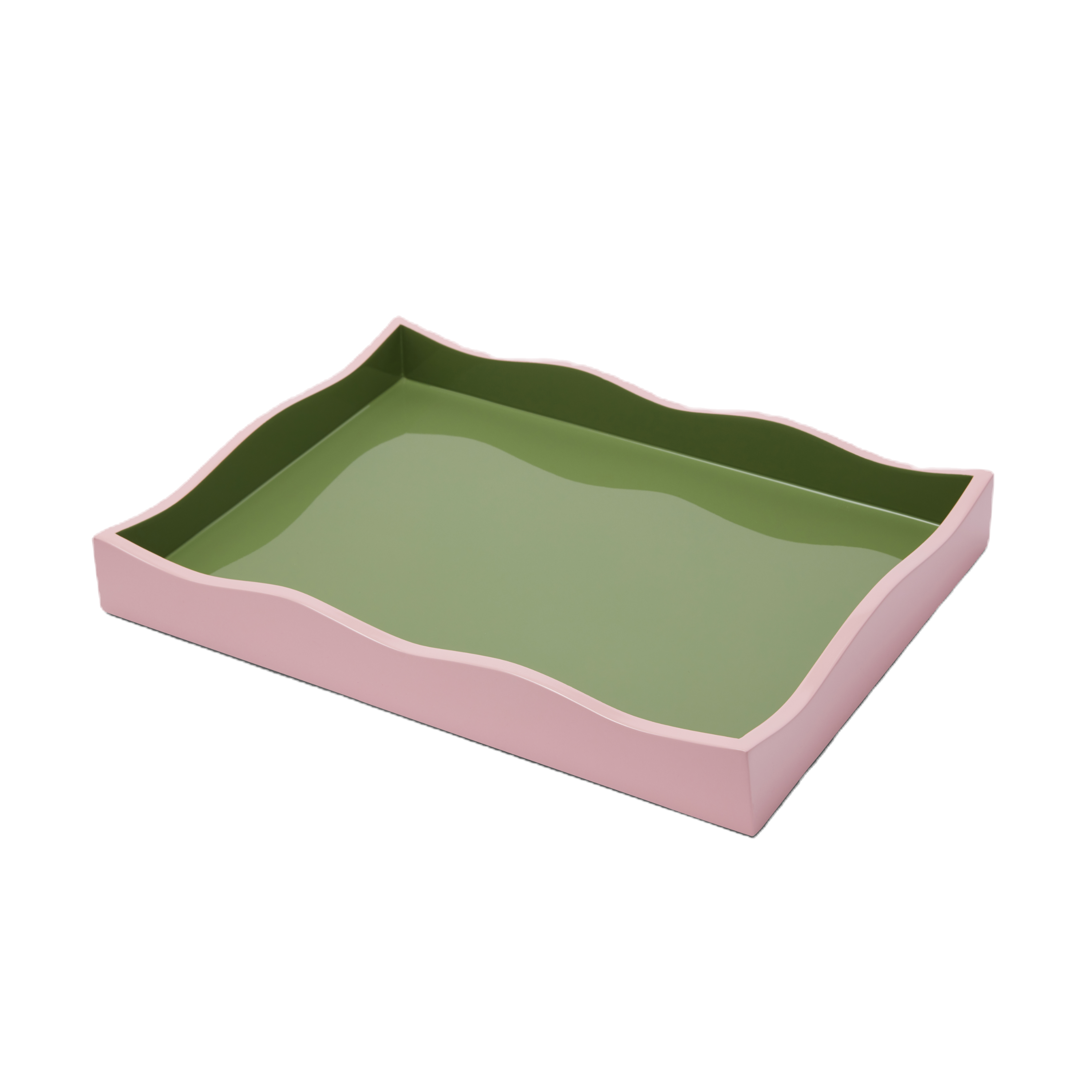 The Allegra Wiggle Tray in Pink and Green