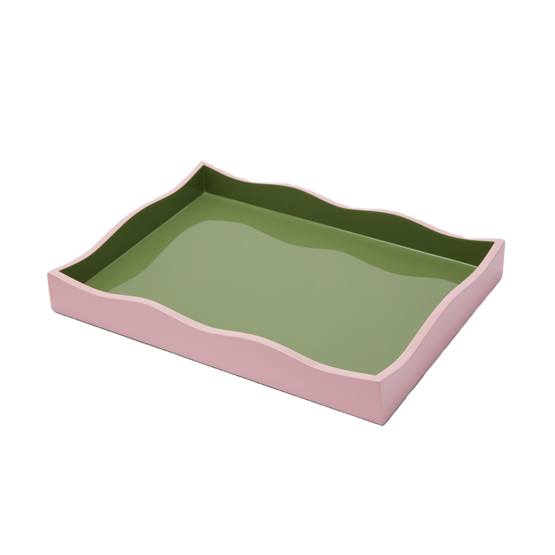 The Allegra Wiggle Tray in Pink and Green