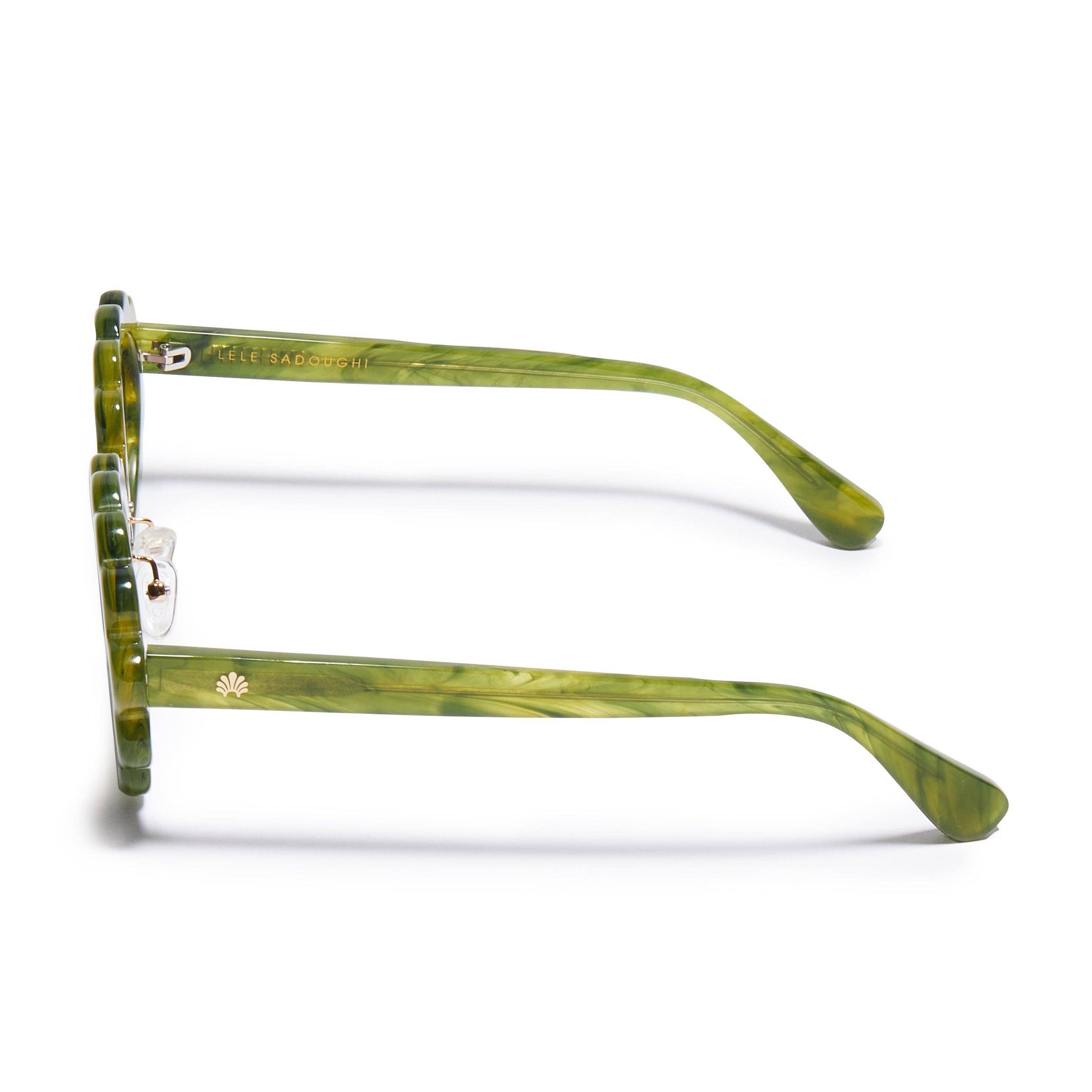Fern Green Daisy Oval Sunglasses