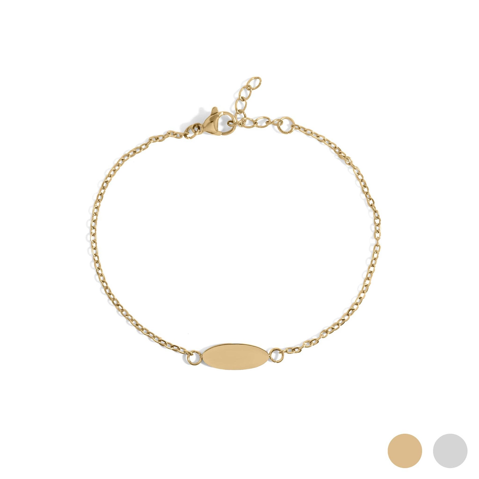 18K Gold PVD Stainless Steel Blank Bracelet