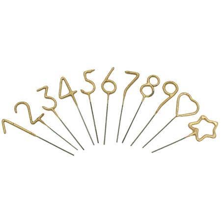 Mini Gold Sparkler Wands 4”