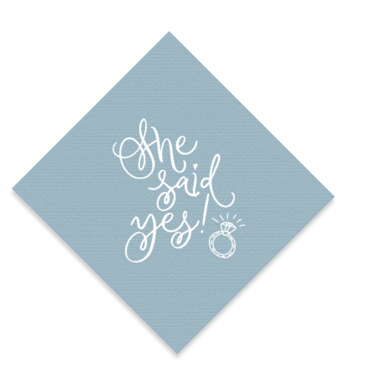 Blue She Said Yes Napkin Set