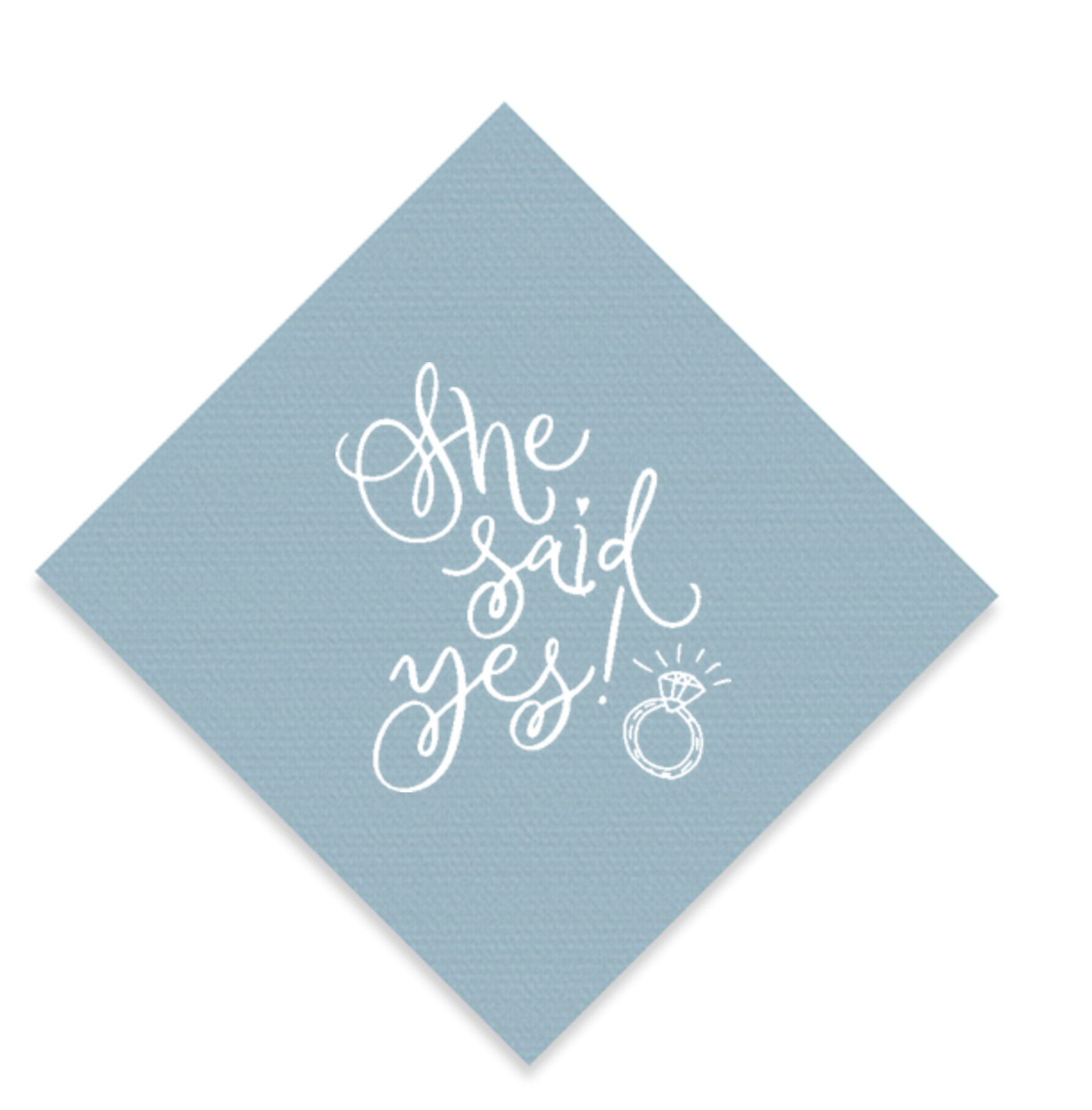Blue She Said Yes Napkin Set