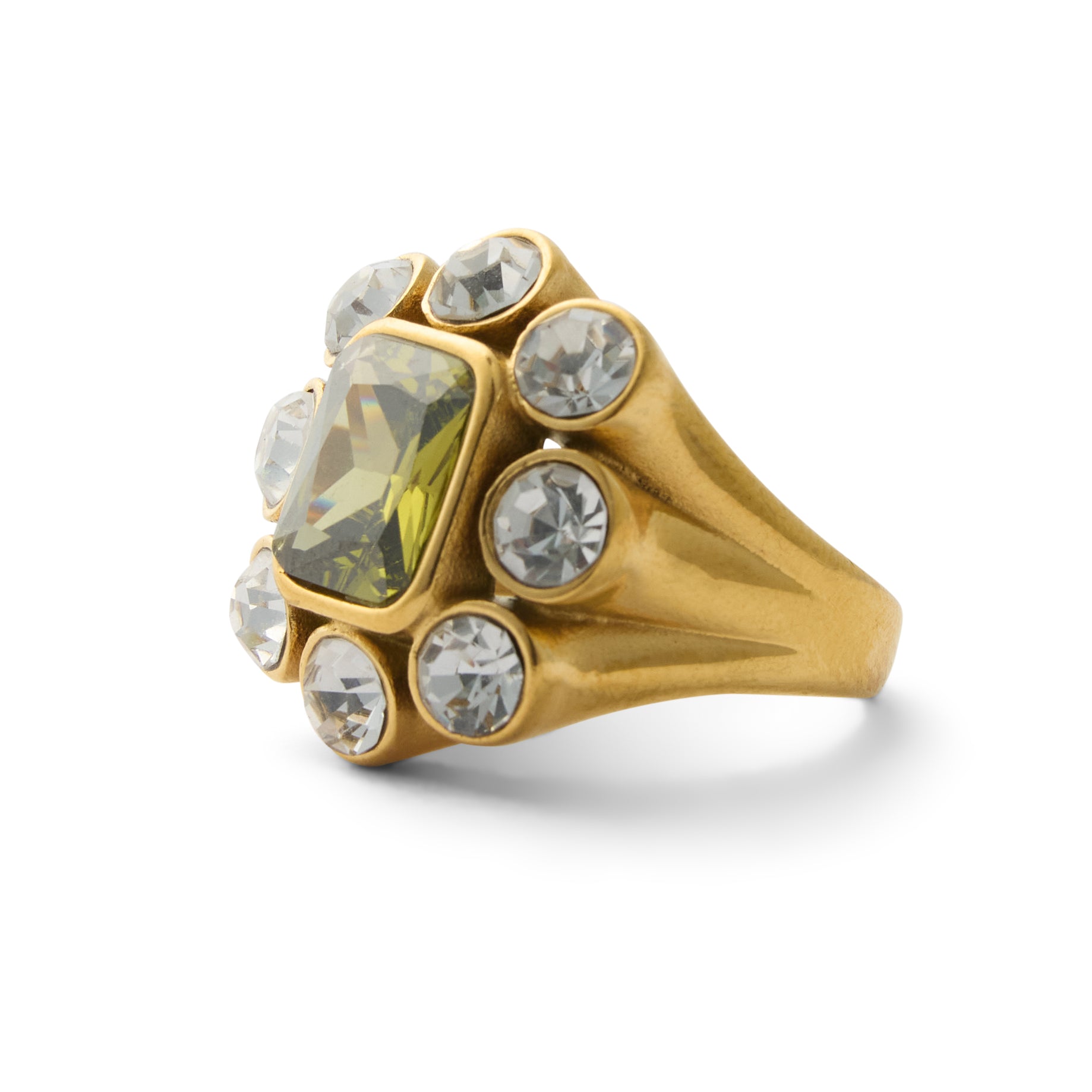 Eleanor Green Pave Ring