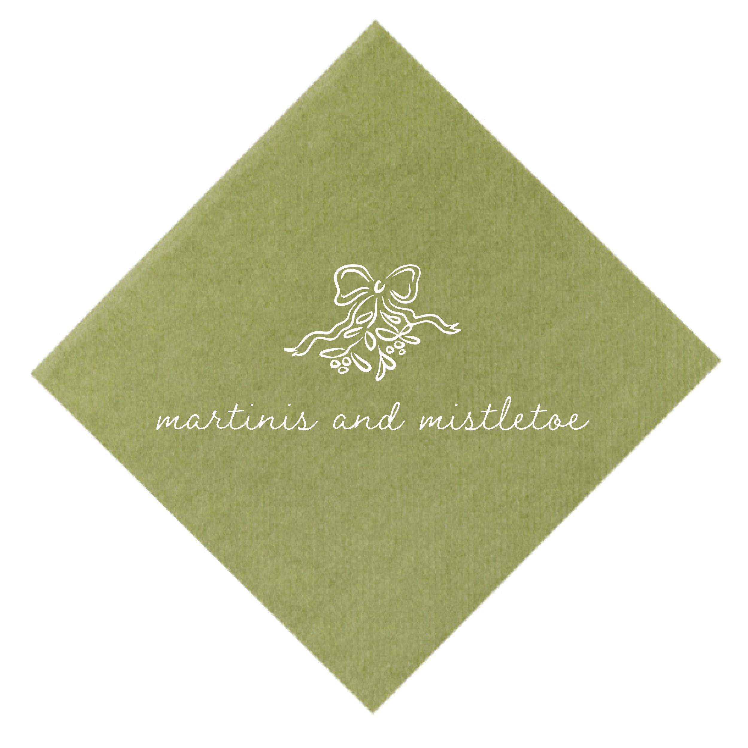 Martinis and Mistletoe Napkin Set