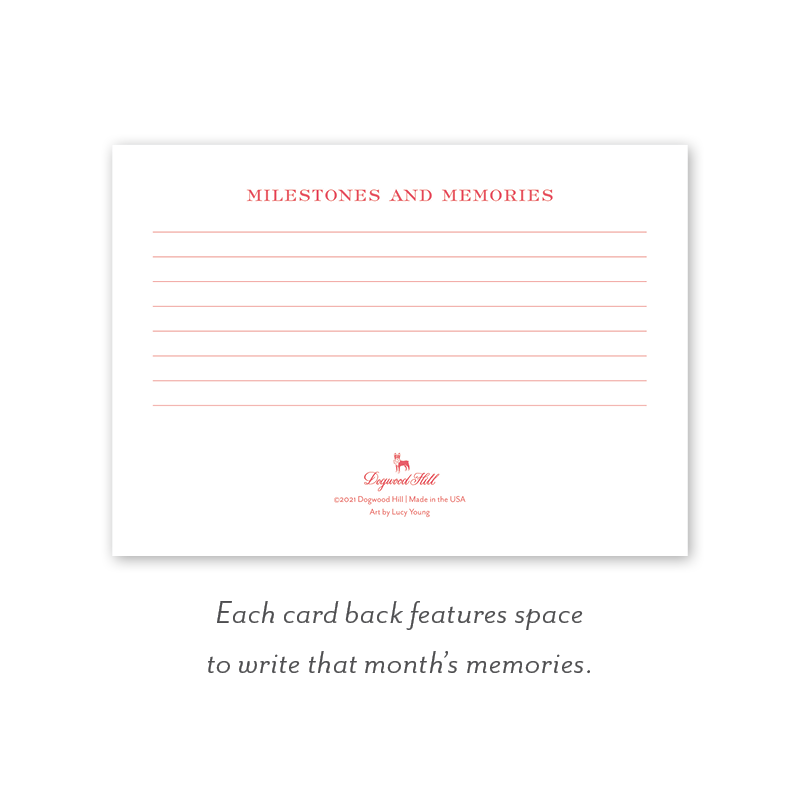 Pink Scallop Milestone Cards