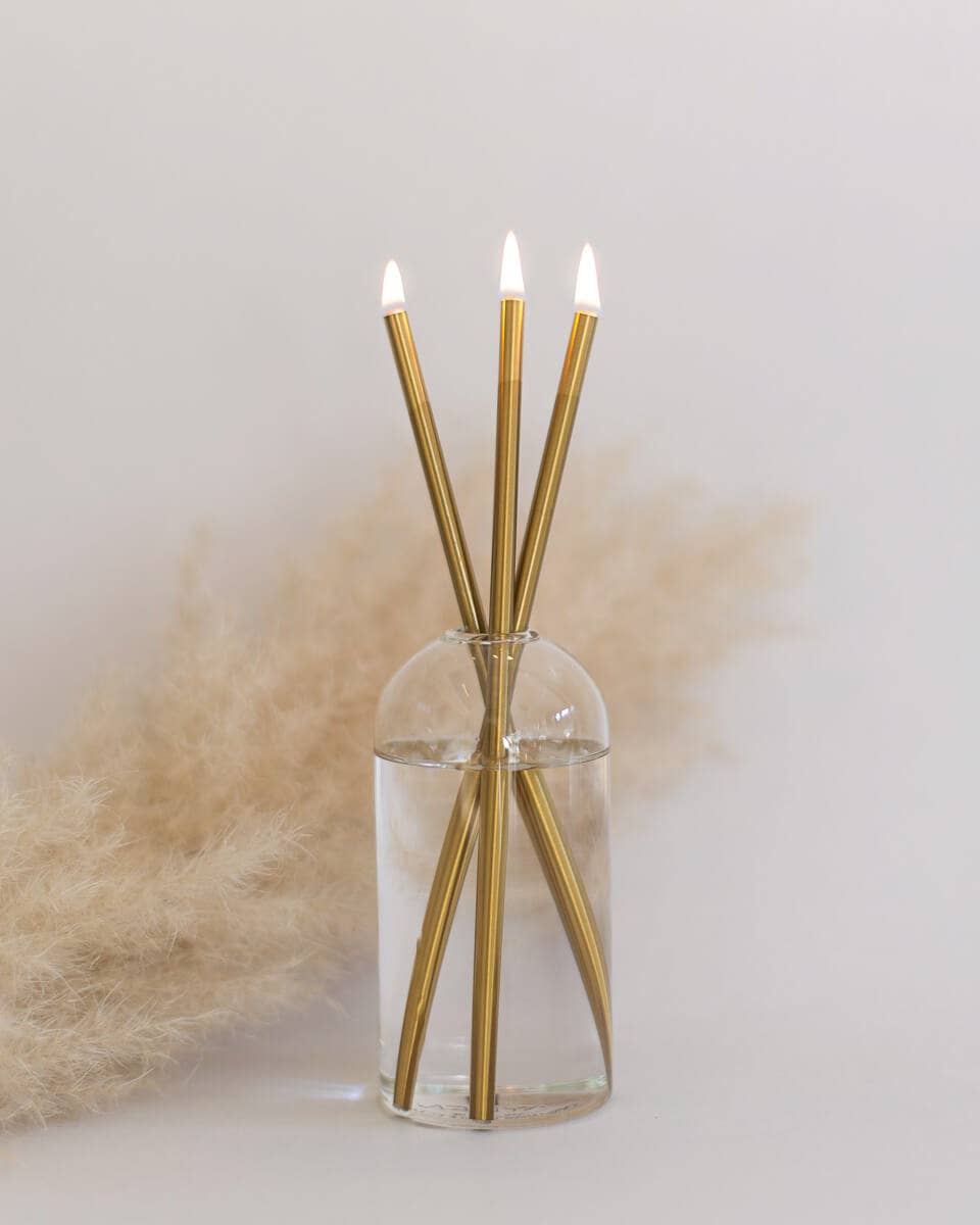 Gold Everlasting Candle – Reusable Steel Candles [x1 Pack]
