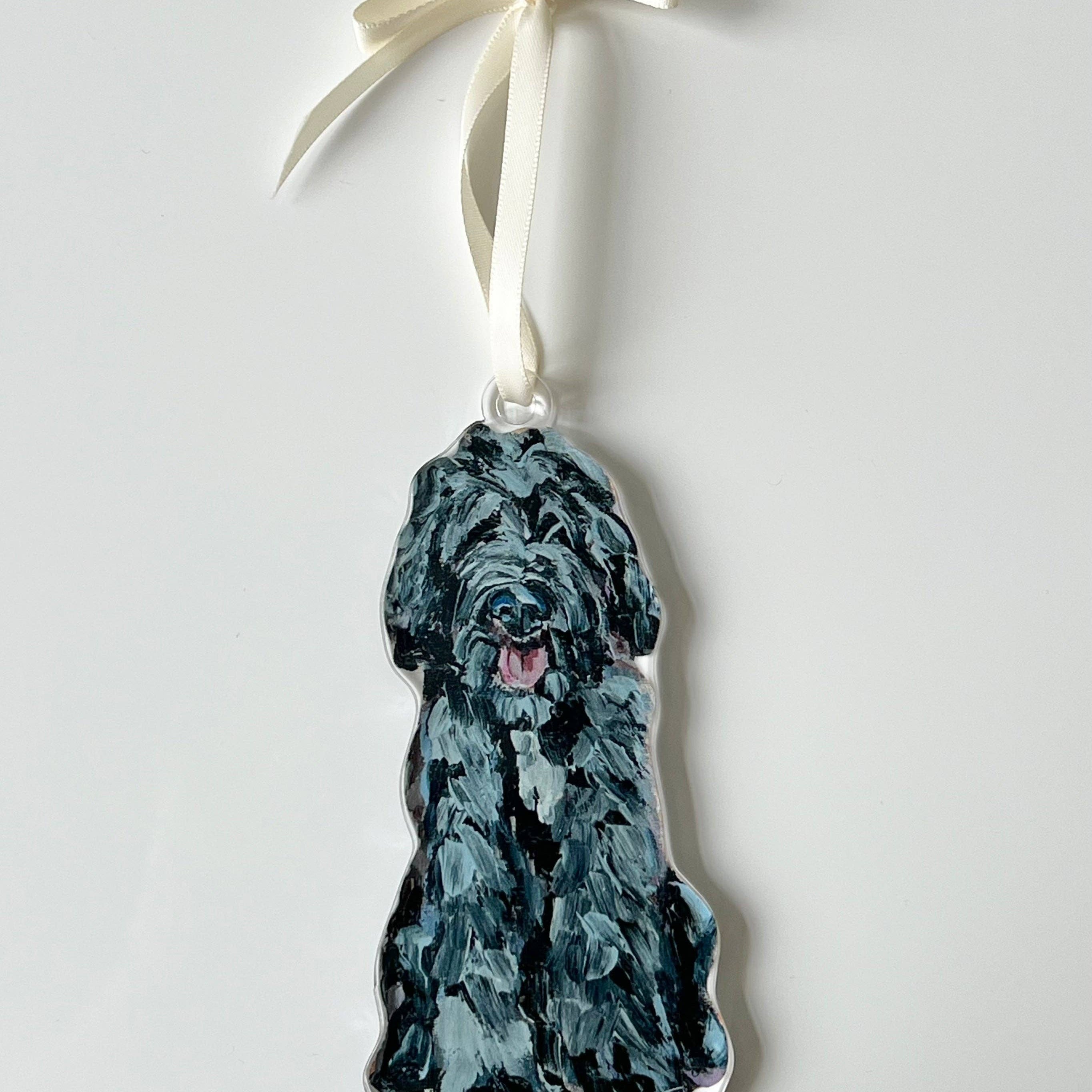 Goldendoodle Black Shaggy Ornament