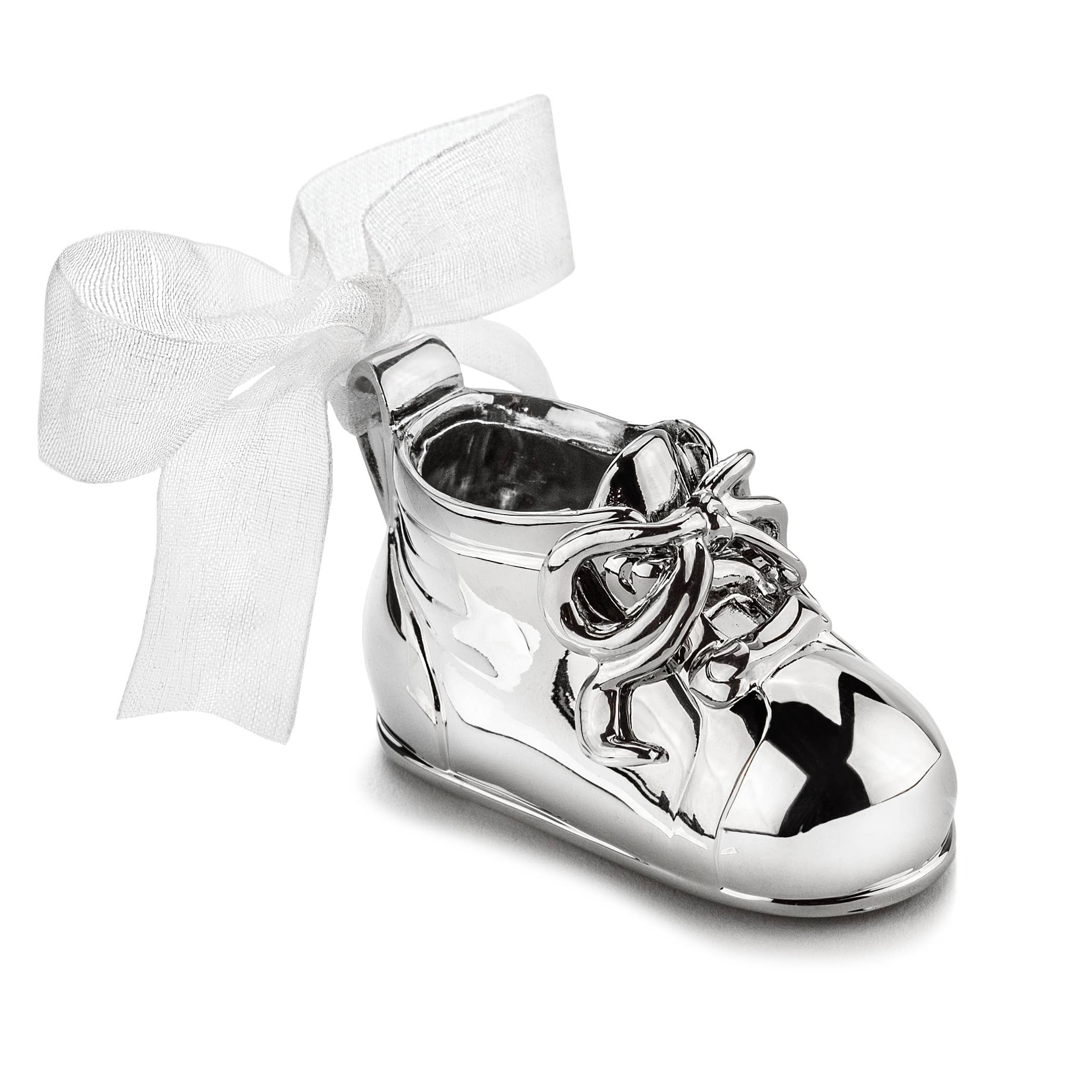 Baby Boy or Girl Silver Plate Booty Shoe Room to Engrave