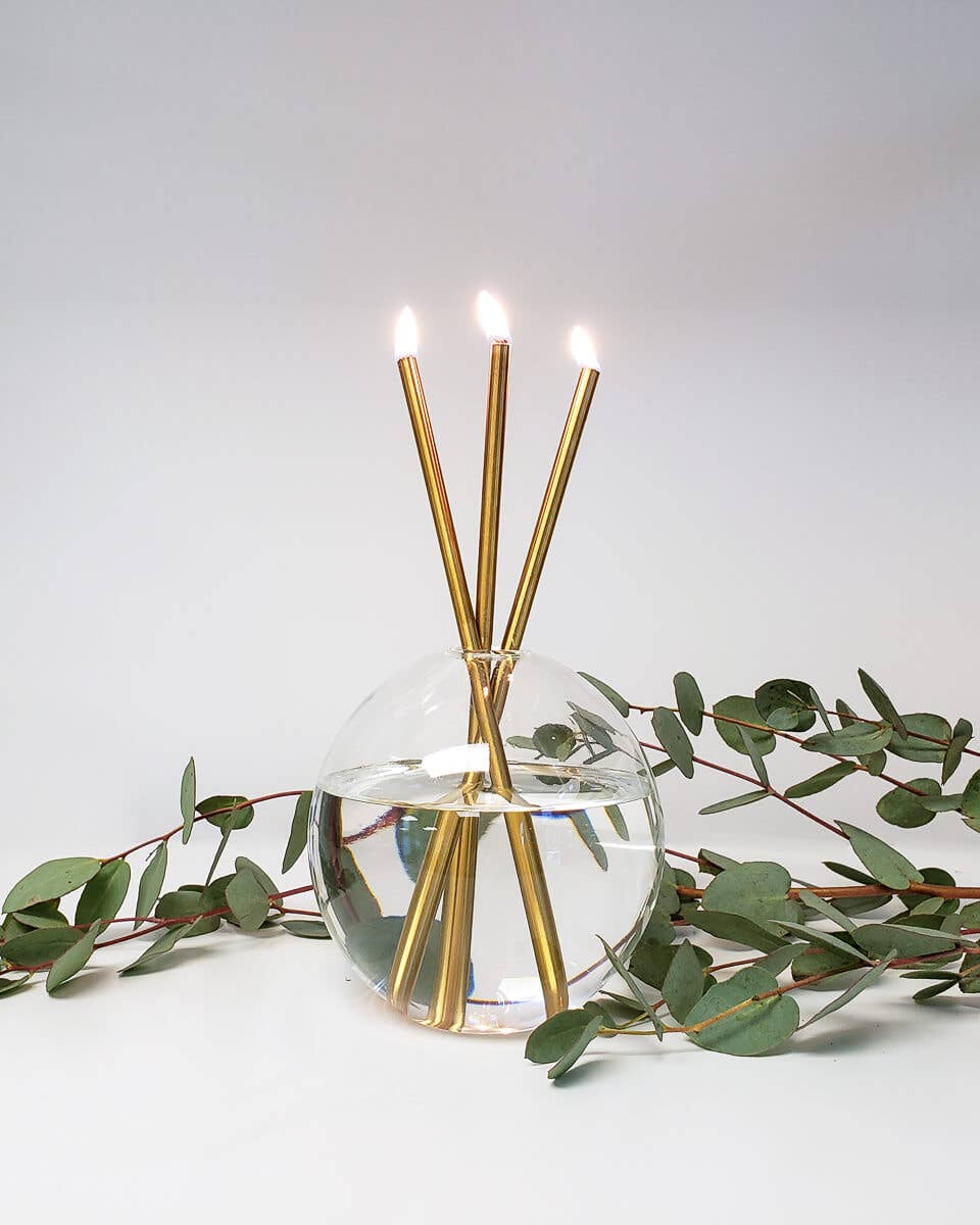 Gold Everlasting Candle – Reusable Steel Candles [x1 Pack]