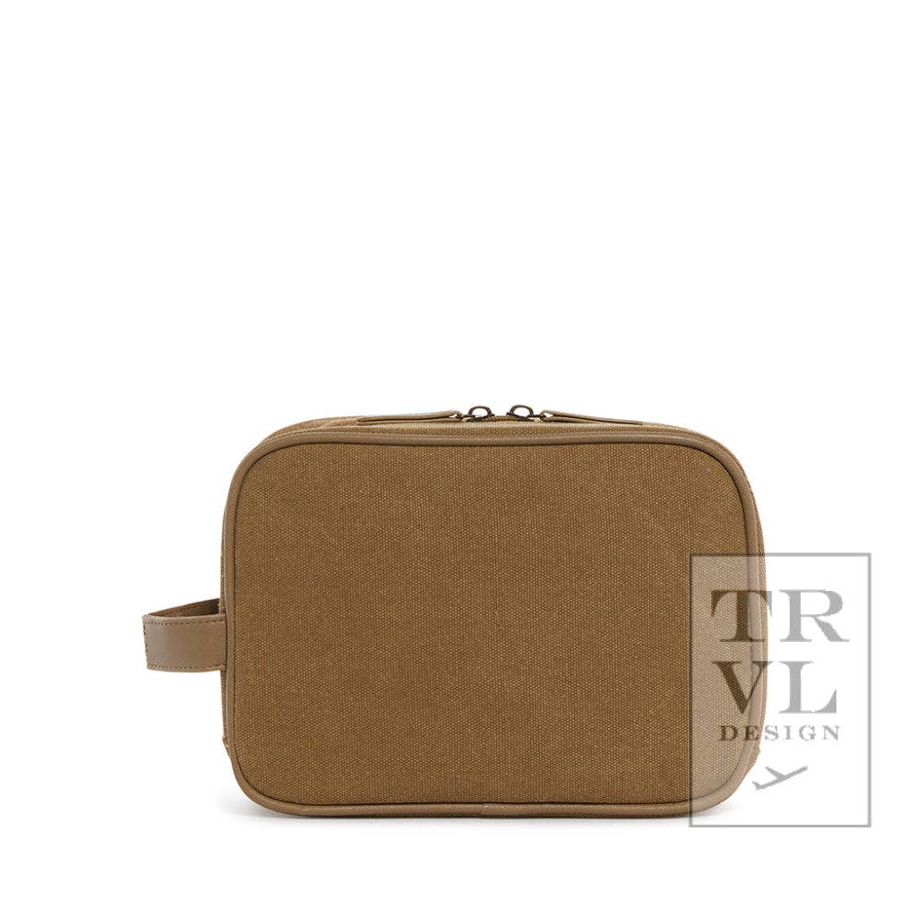 Men's Kit Case - Toiletry Bag Coated Canvas Hay