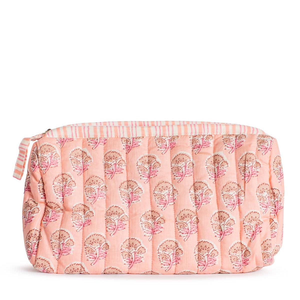 Layla Quilted Cosmetic   Pink   10x6x5